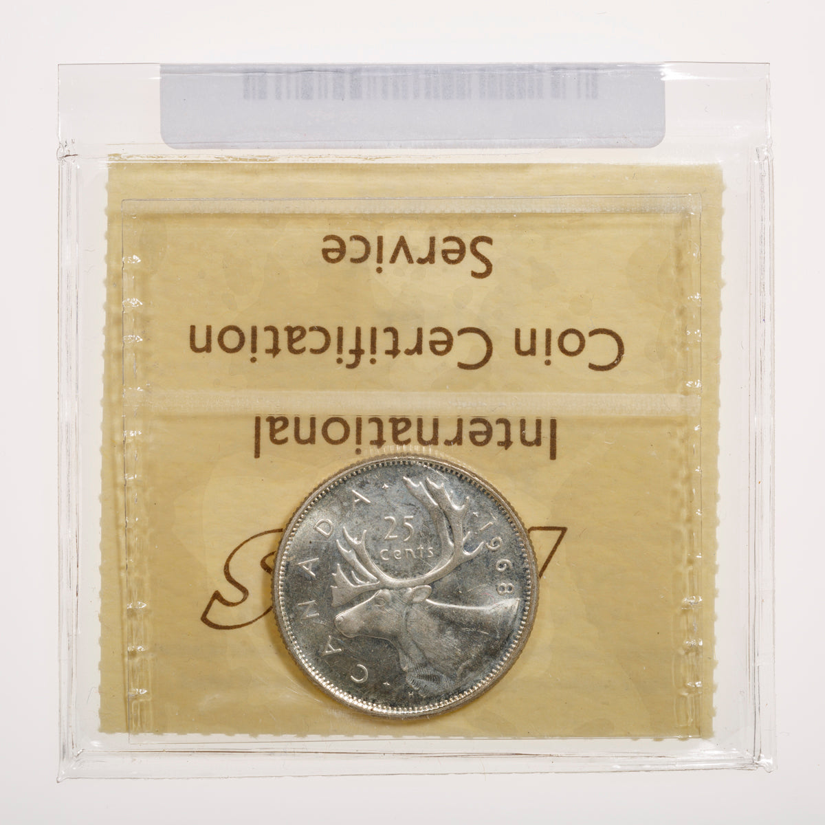 25 Cent 1968 ICCS MS-65