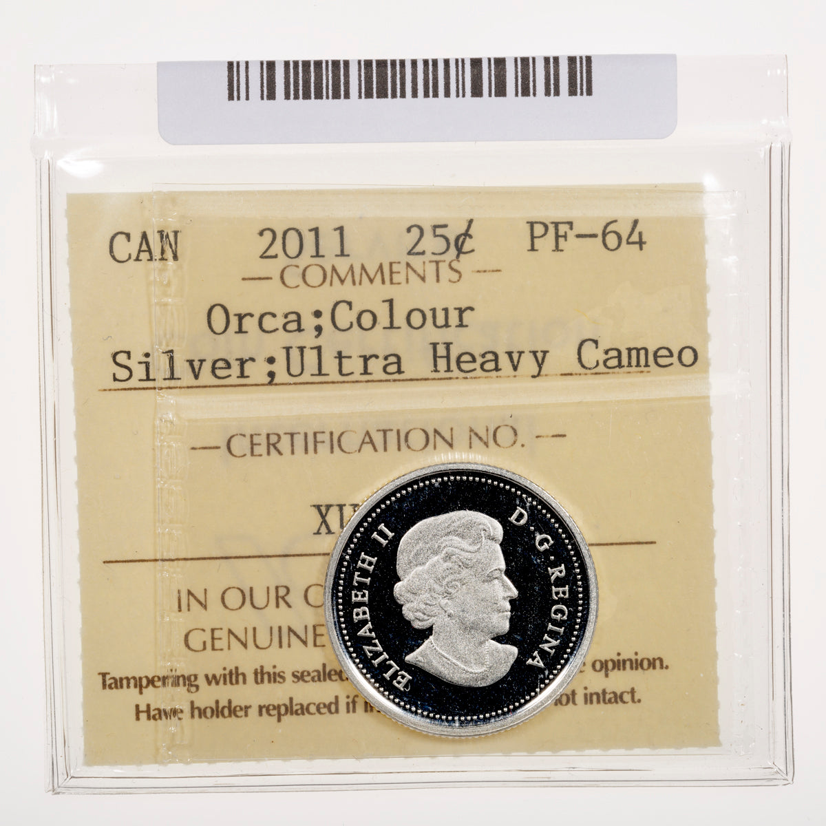 25 Cent 2011 Ultra Heavy Cameo ICCS PF-64