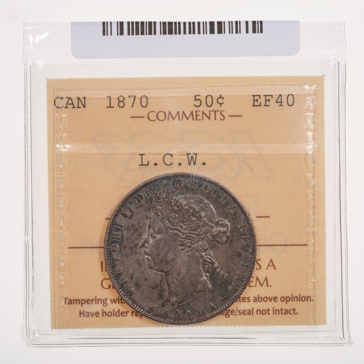 50 Cent 1870 LCW ICCS EF-40