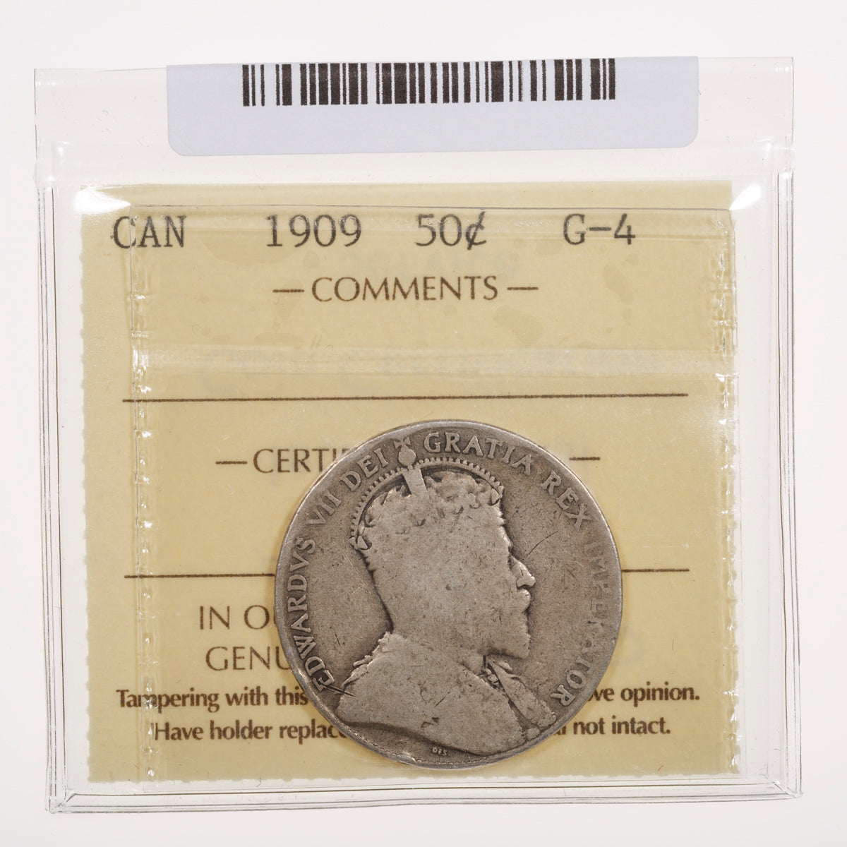50 Cent 1909 ICCS G-4