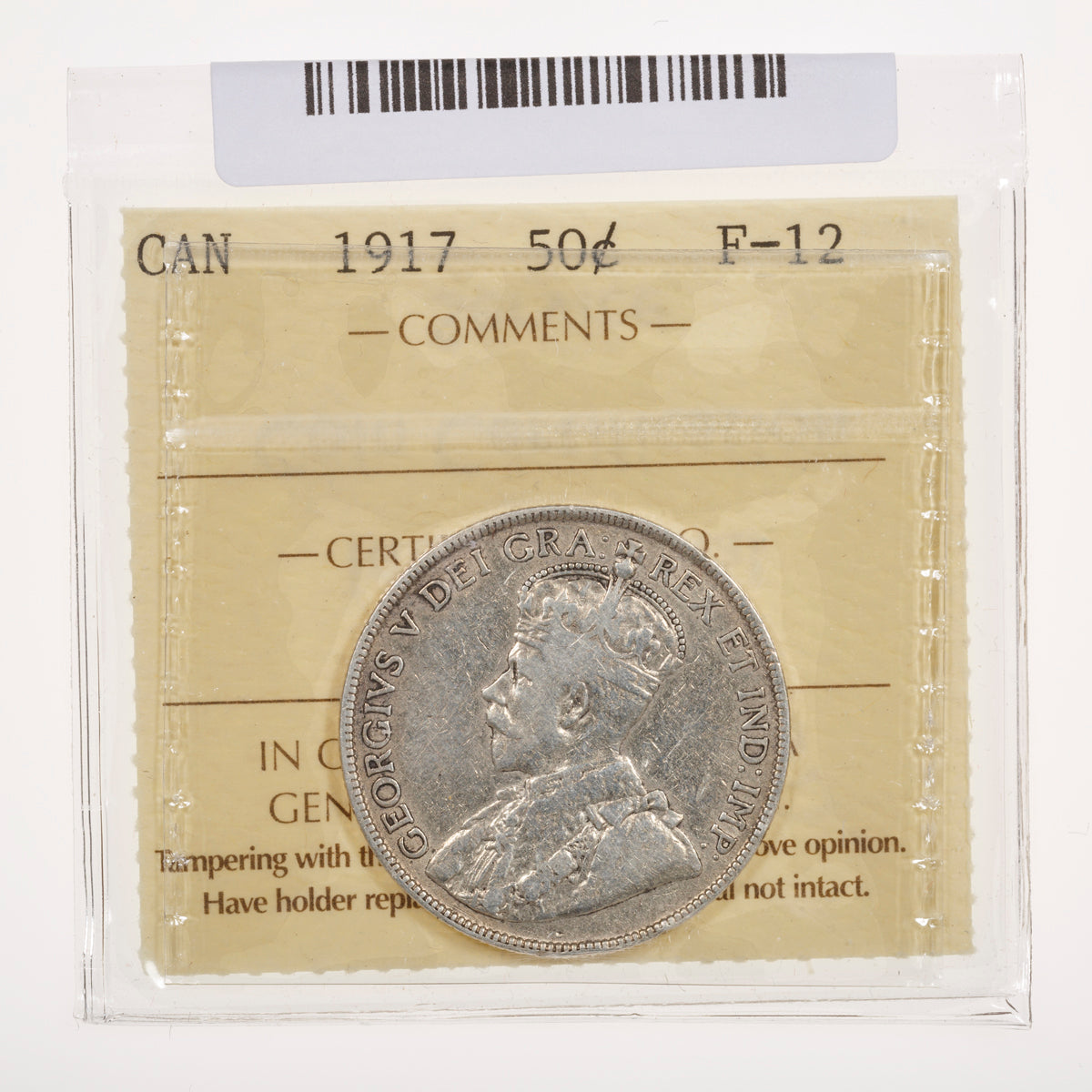 50 Cent 1917 ICCS F-12