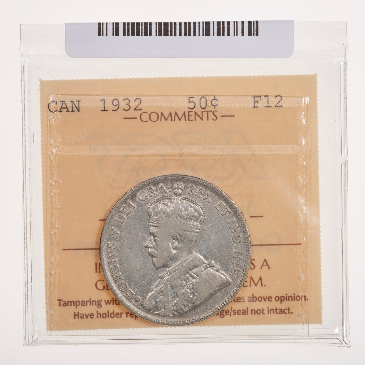 50 Cent 1932 ICCS F-12