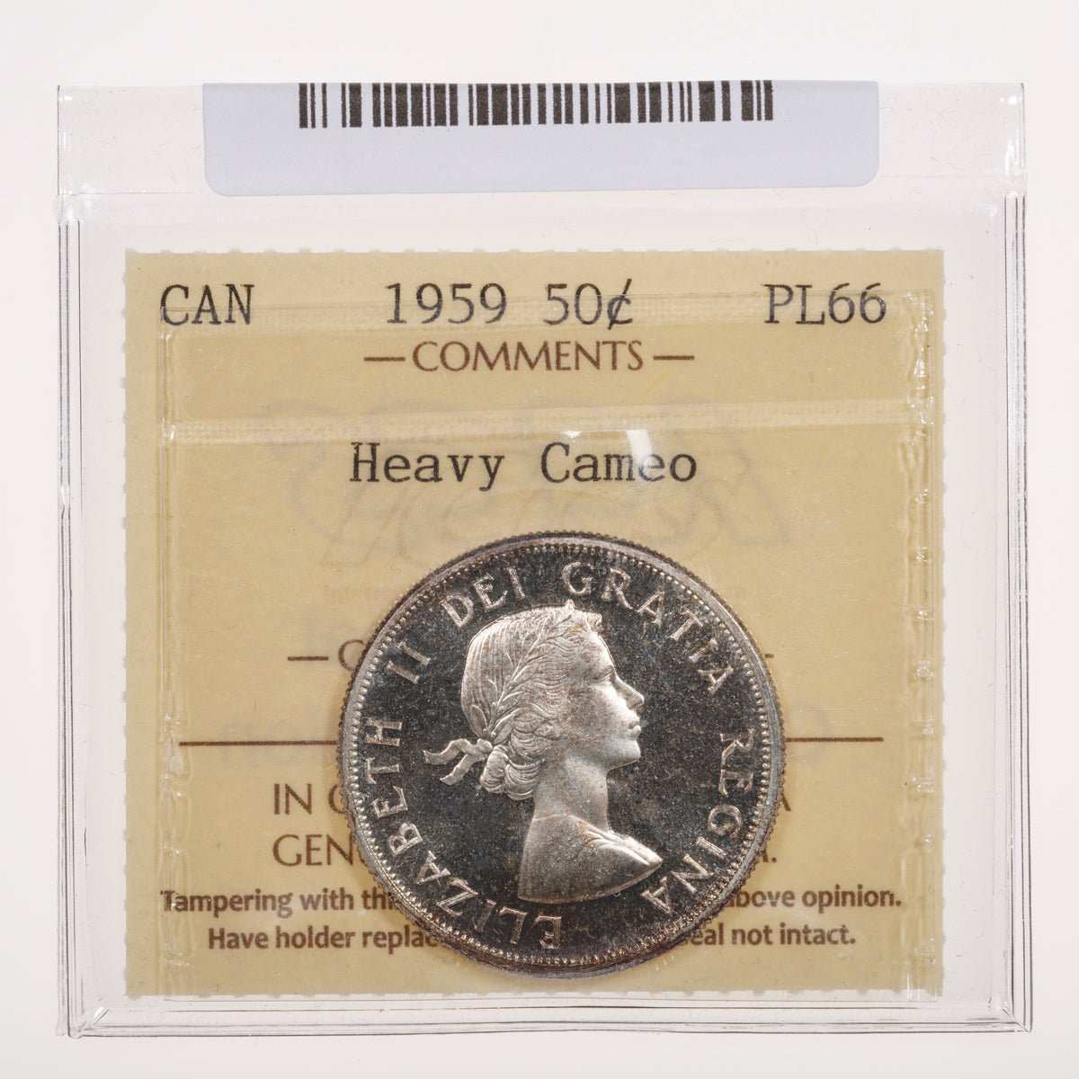 50 Cent 1959 Heavy Cameo ICCS PL-66