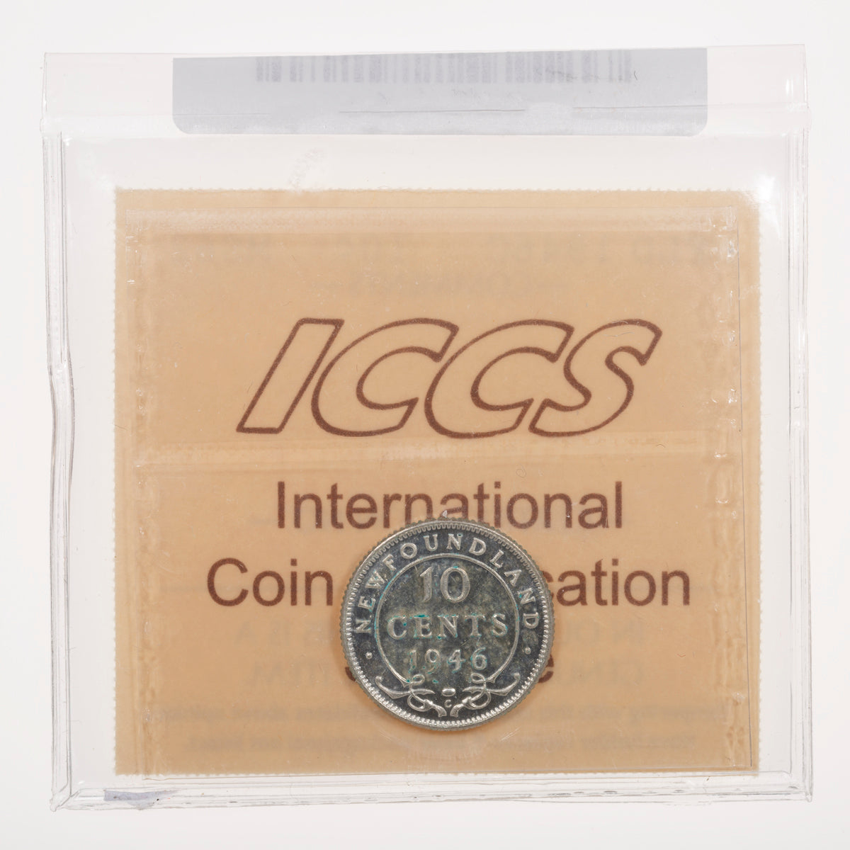 NFLD 10 Cent 1946C ICCS MS-62