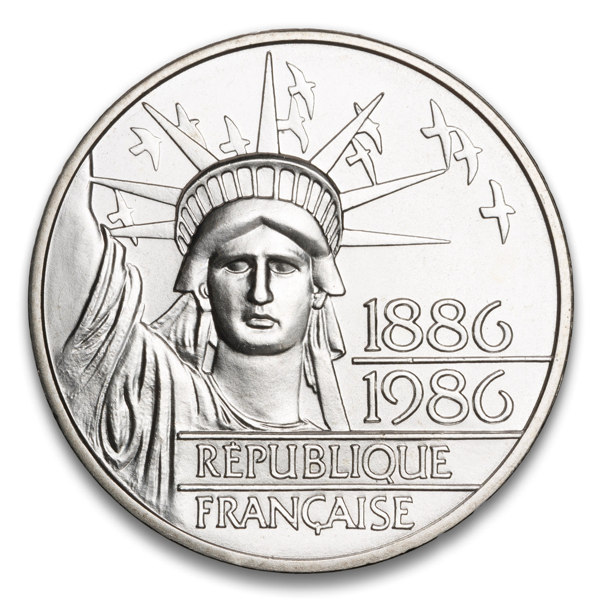 Piedfort France Silver 100 Francs 1986
