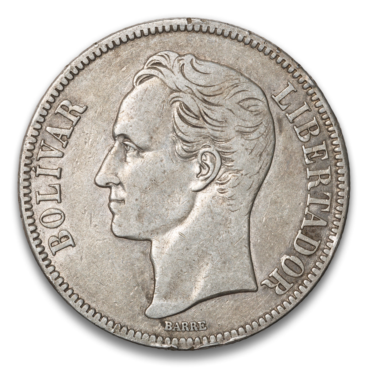 Venezuela Silver 5 Bolivares 1936