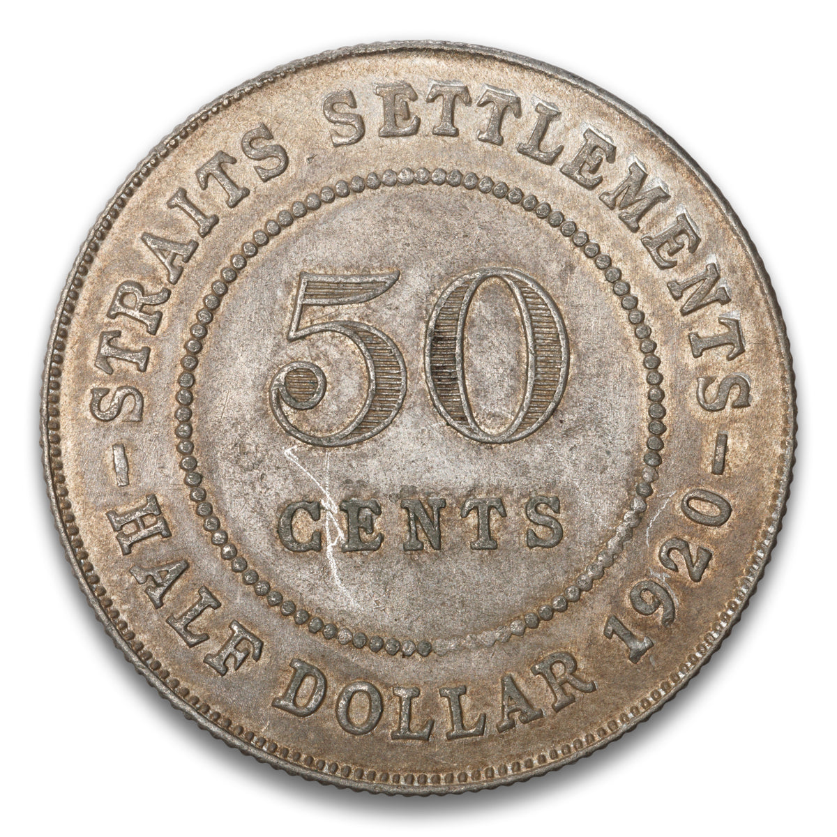 Straits Settlements Silver 50 cents 1920