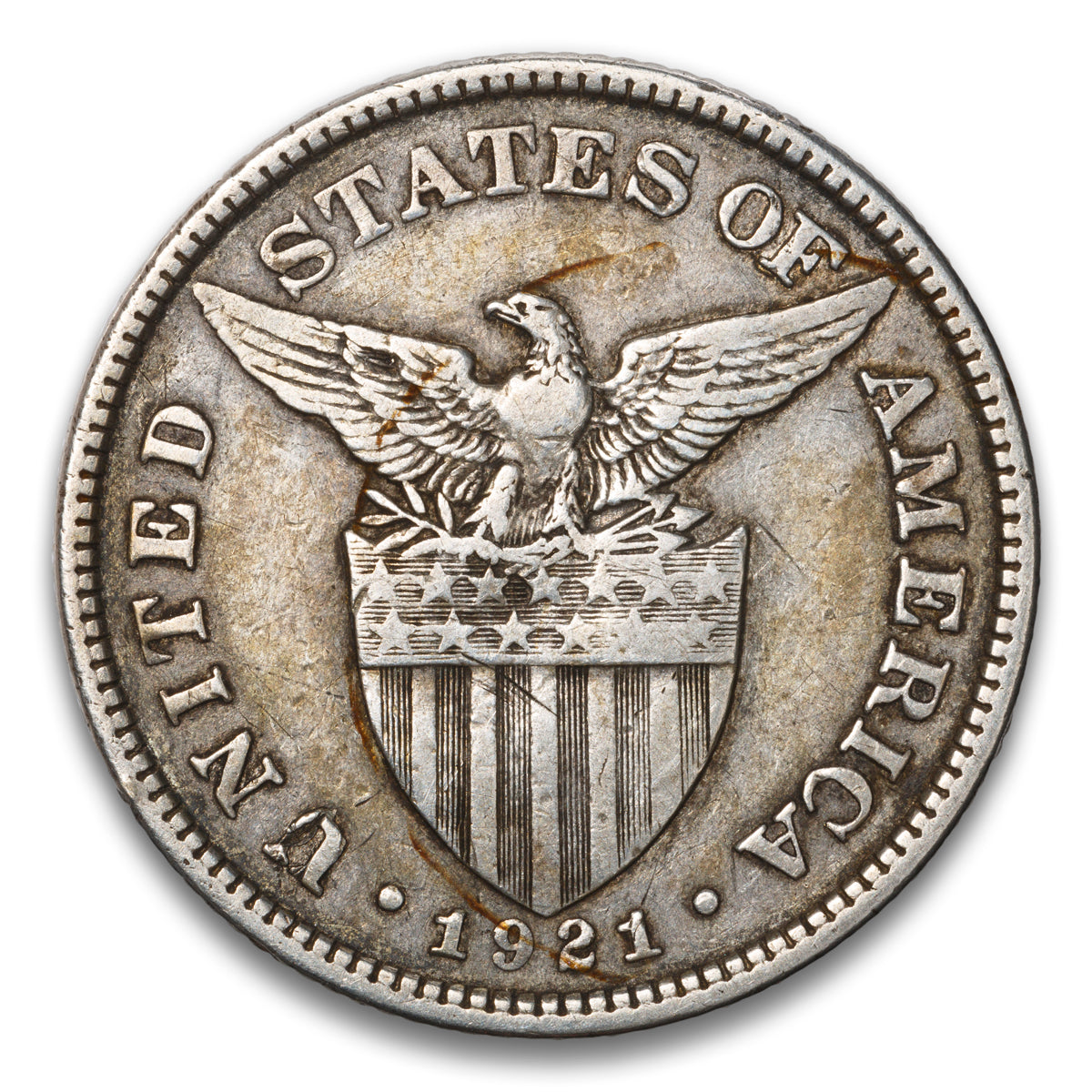 Philippines United States Silver 50 centavos 1921