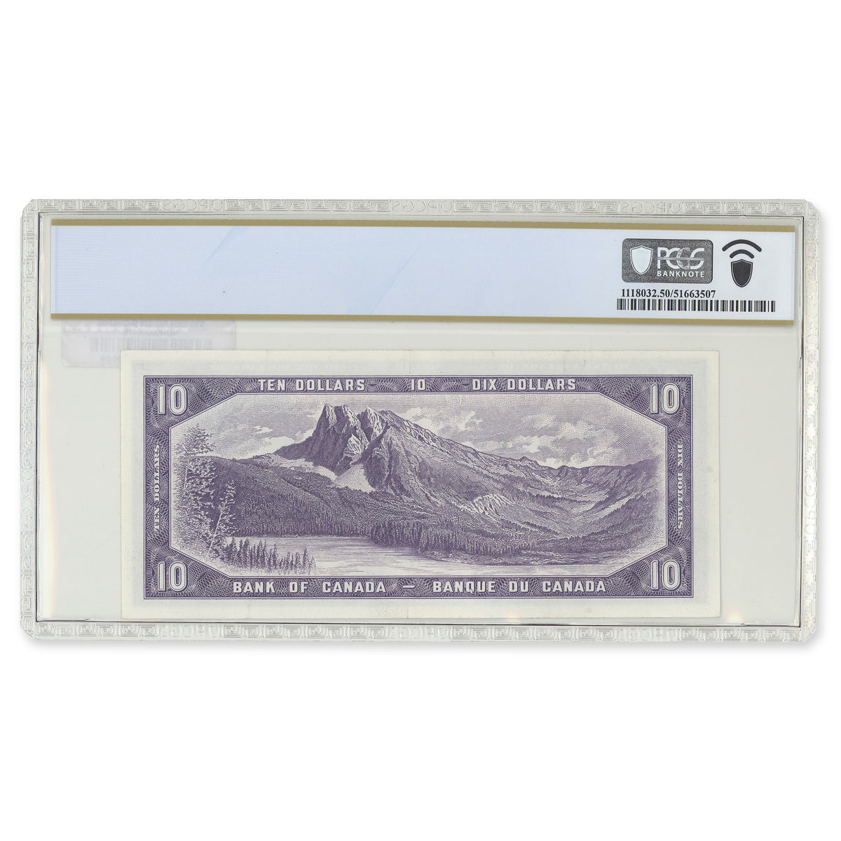 $10 1954 Devil's Face Series BC-32b Beattie-Coyne Prefix E/D PCGS AU-50