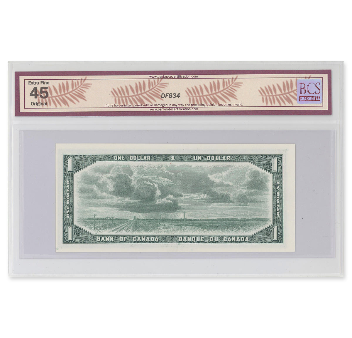 $1 1954 Modified Series BC-37bA Replacement Beattie-Rasminsky Prefix *H/Y BCS EF-45 Original