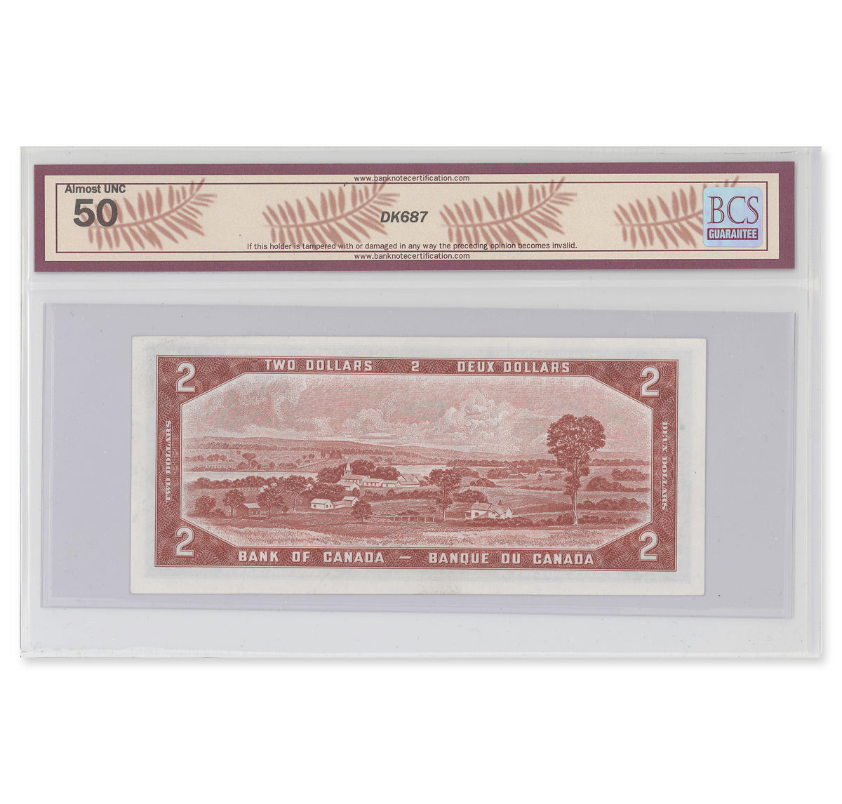 $2 1954 Modified Series BC-38bA Replacement Beattie-Rasminsky Prefix *A/B BCS AU-50