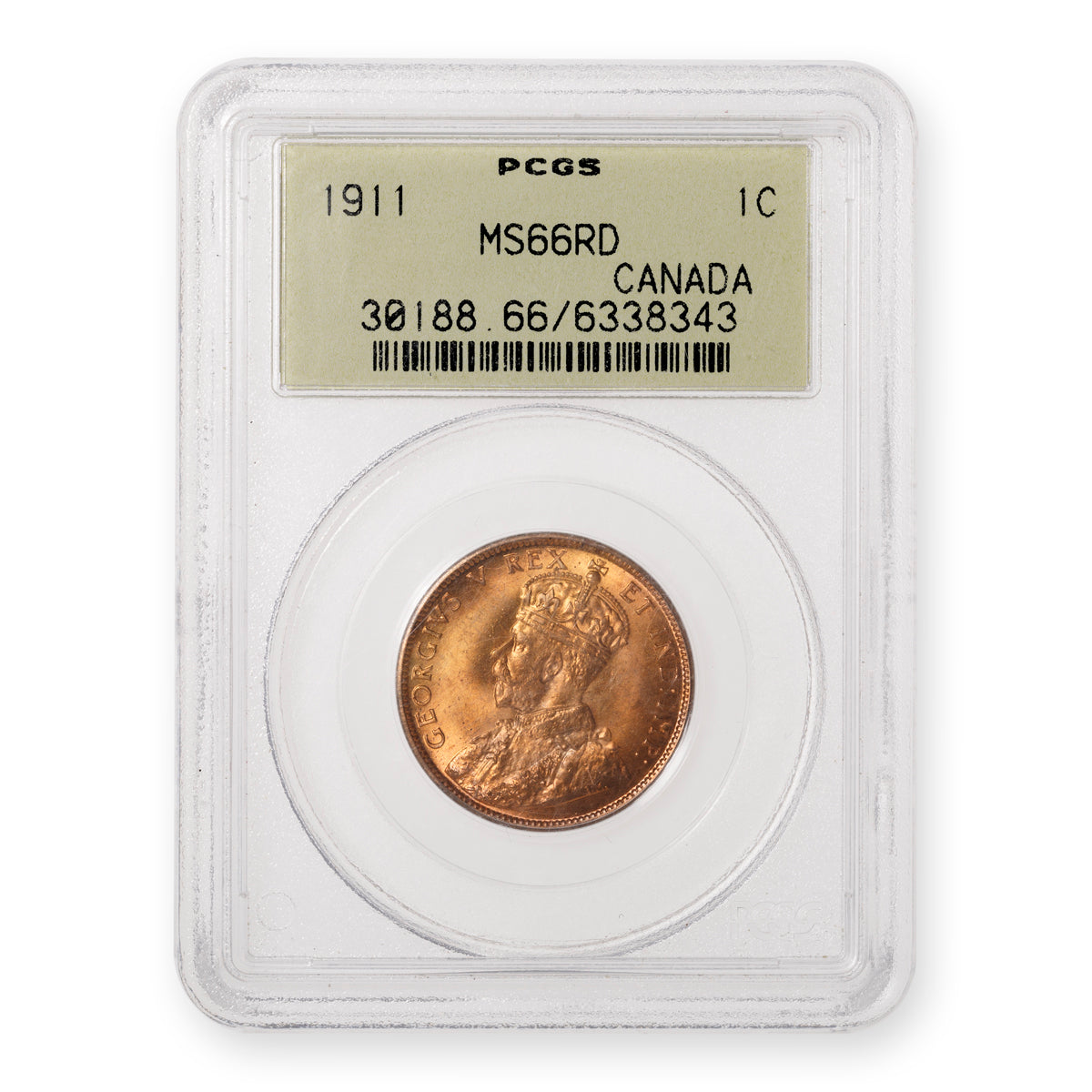 1 Cent 1911 PCGS MS-66 Red