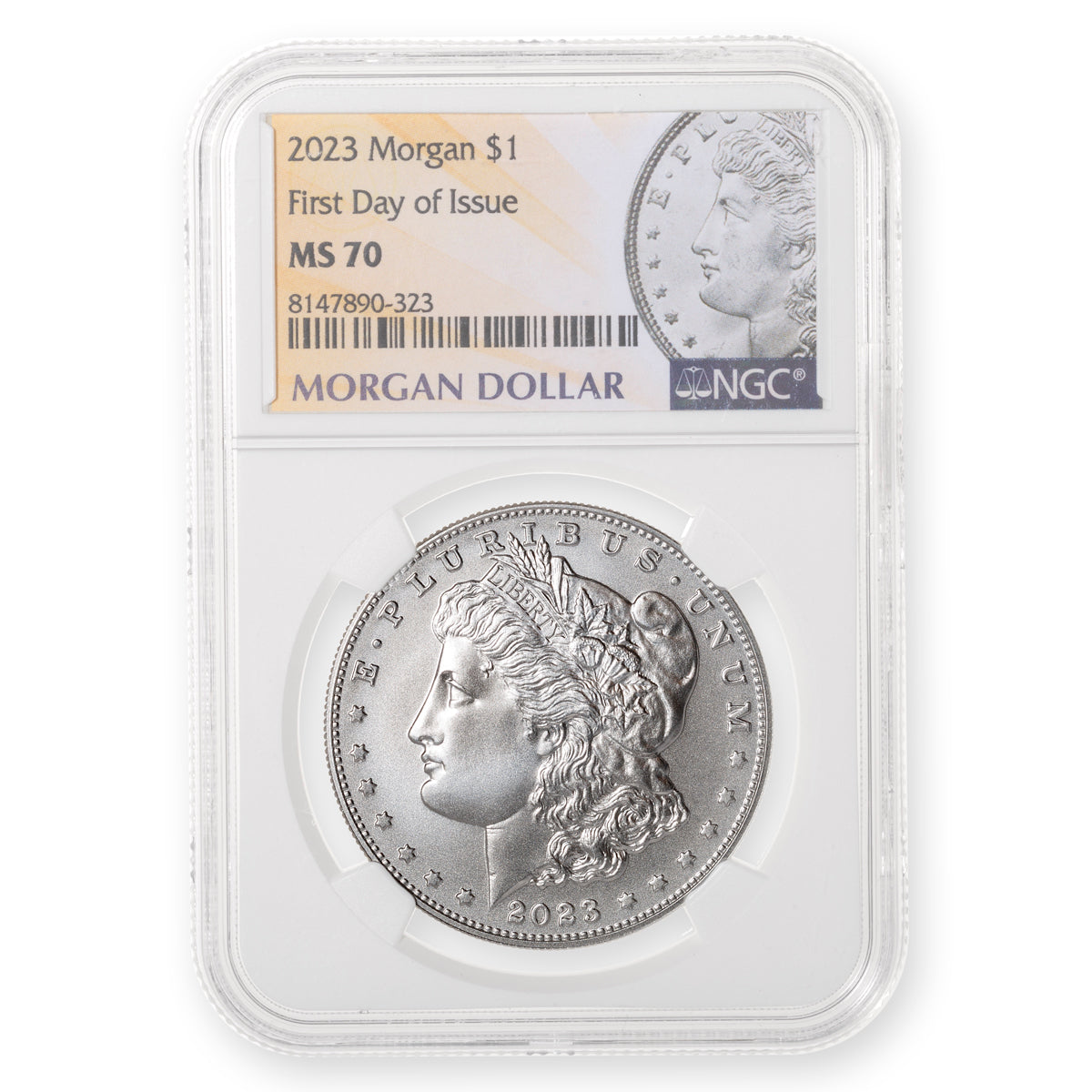 US $1 2023 First Day of Issue Morgan Anniversary NGC MS-70