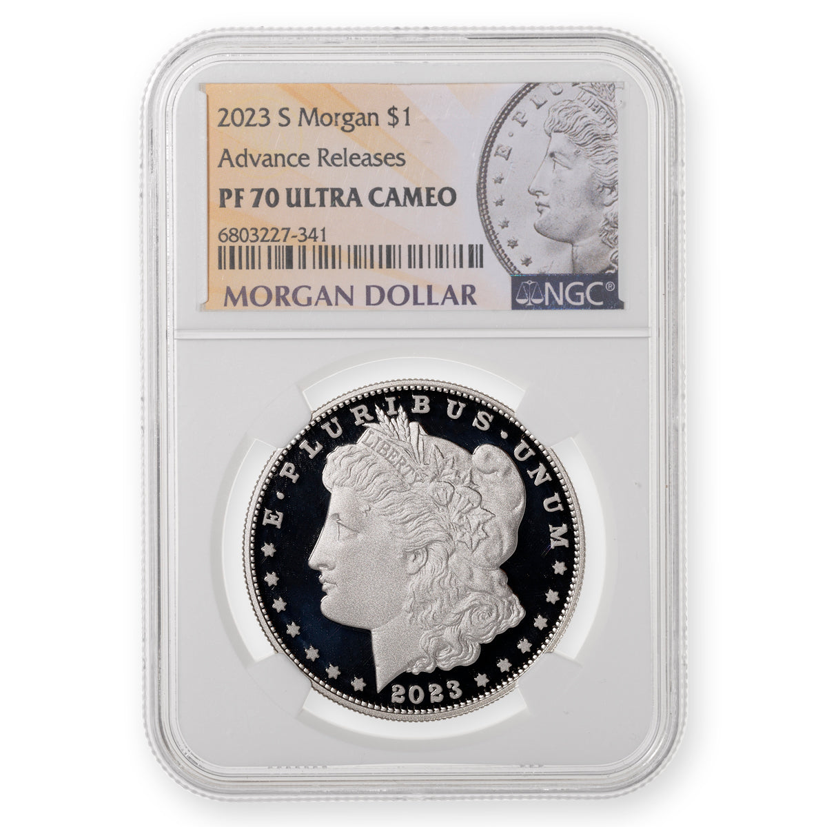US $1 2023S Advance Releases Morgan Anniversary NGC PR-70 Ultra Cameo