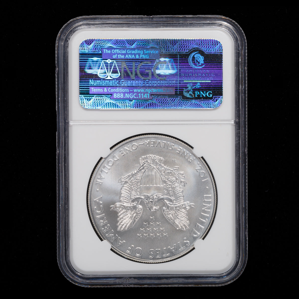 US 1oz .999 Fine Silver $1 Eagle: 25th Anniversary Uncirculated 2011 W MS-70