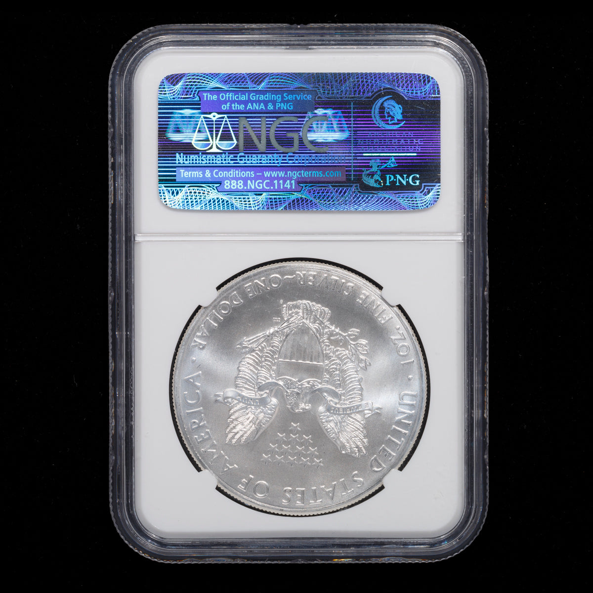 US 1oz .999 Fine Silver $1 Eagle: 2012 MS-69