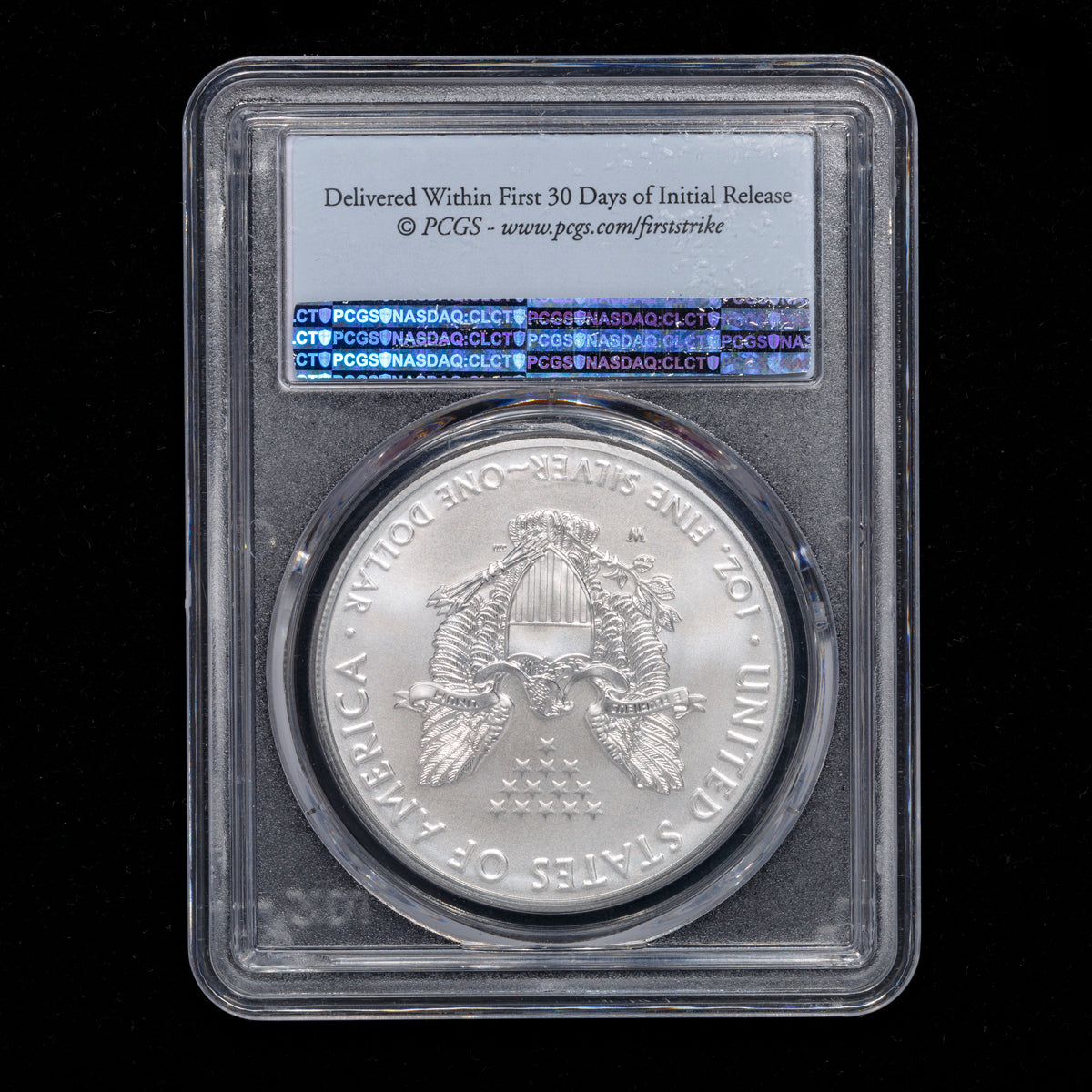 US 1oz .999 Fine Silver $1 Eagle: Burnished 2018 W SP-70