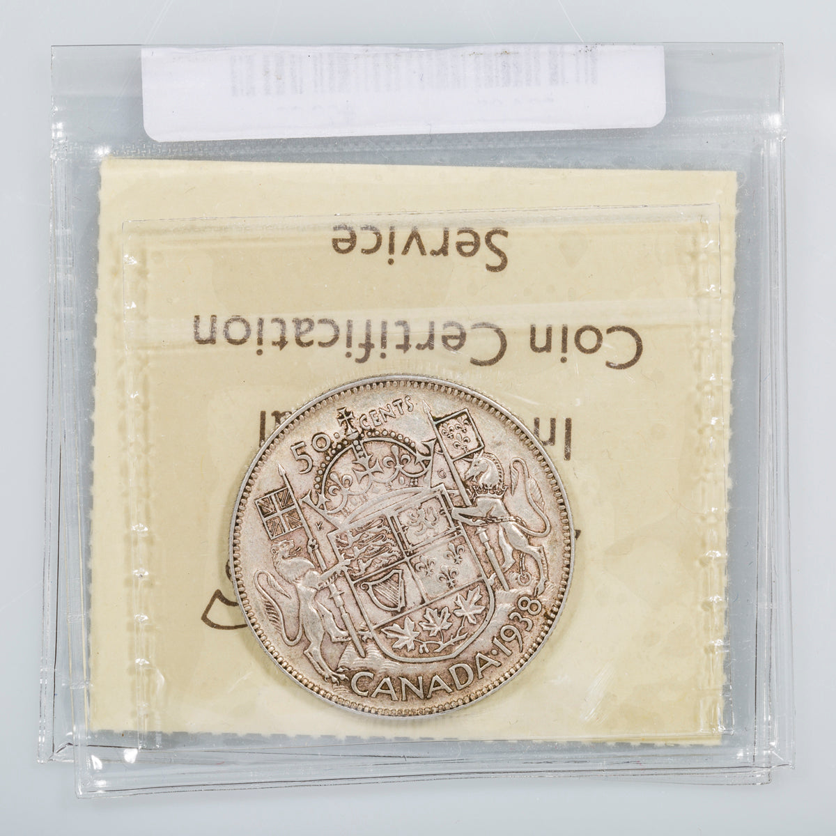 50 Cent 1938 ICCS VF-20