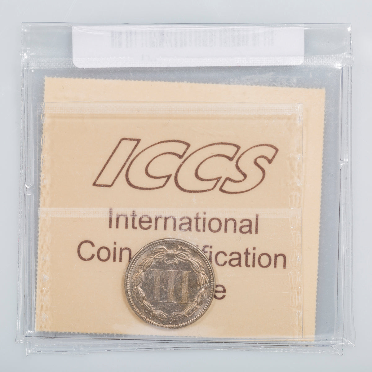 US 3 Cent 1874 Nickel ICCS MS-64