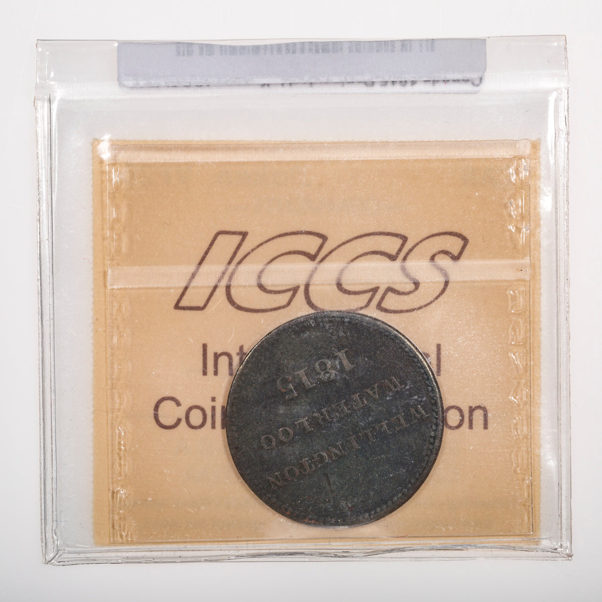 Canada 1815 Wellington Waterloo Token / Sailing Ship Base Peninsular Halfpenny