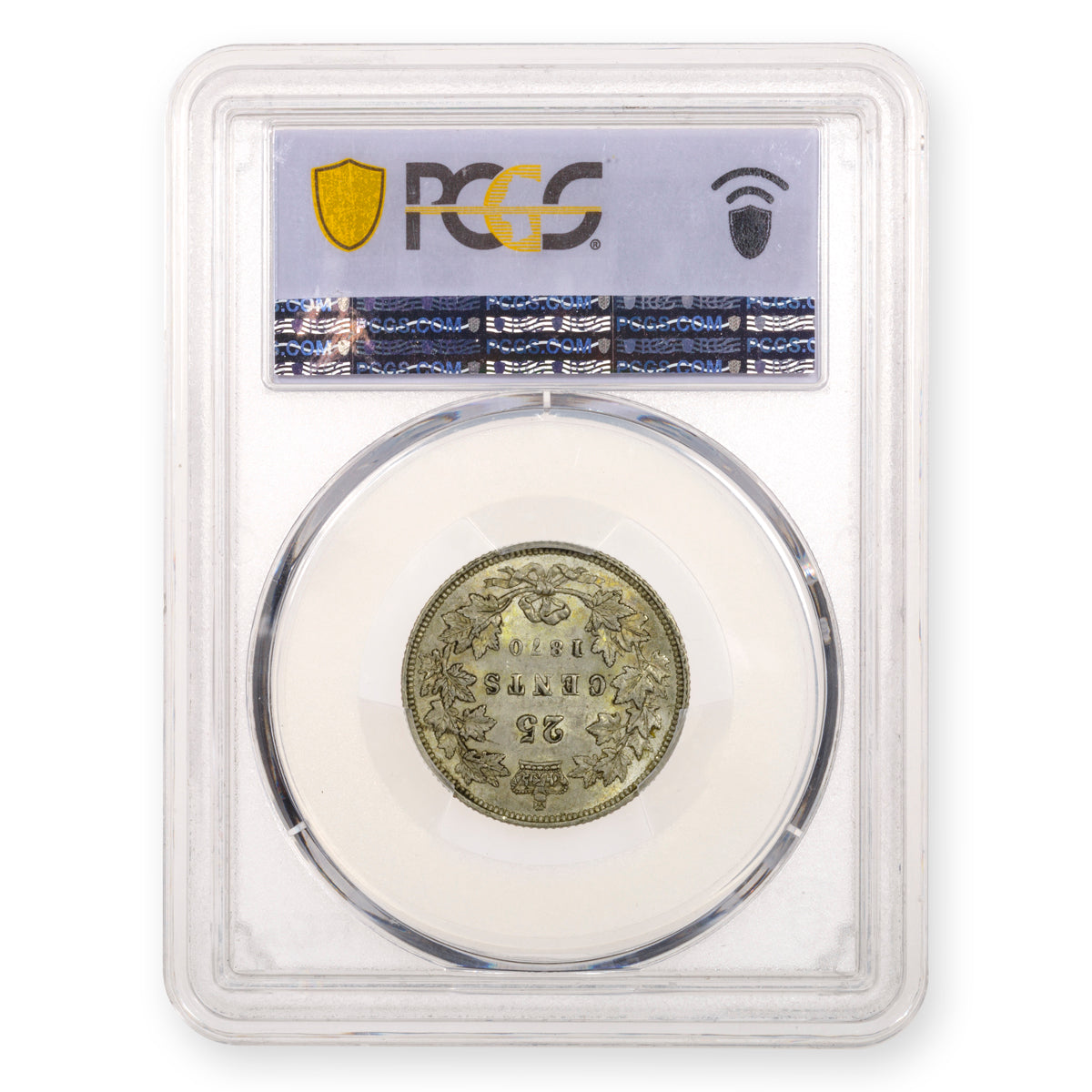25 Cent 1870 PCGS AU-58