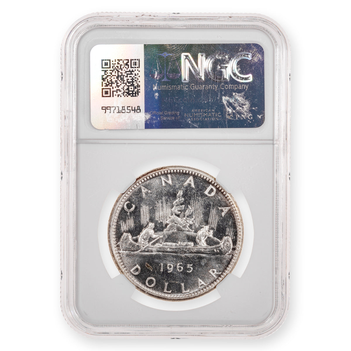 $1 1965 Small Beads Blunt 5 NGC MS-64