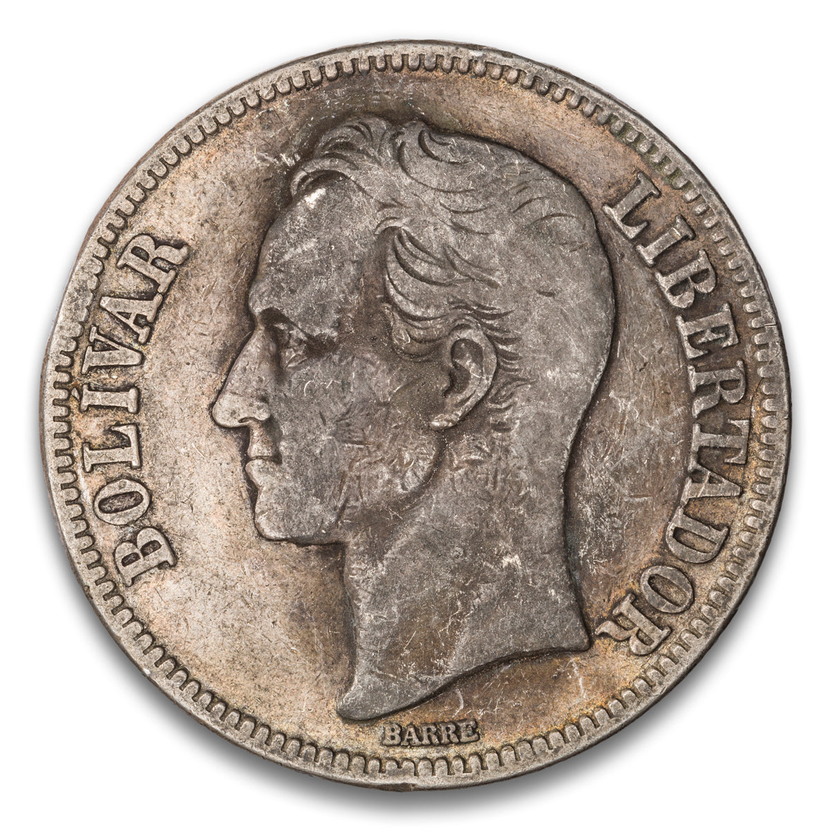 Venezuela Silver 5 Bolivares 1929