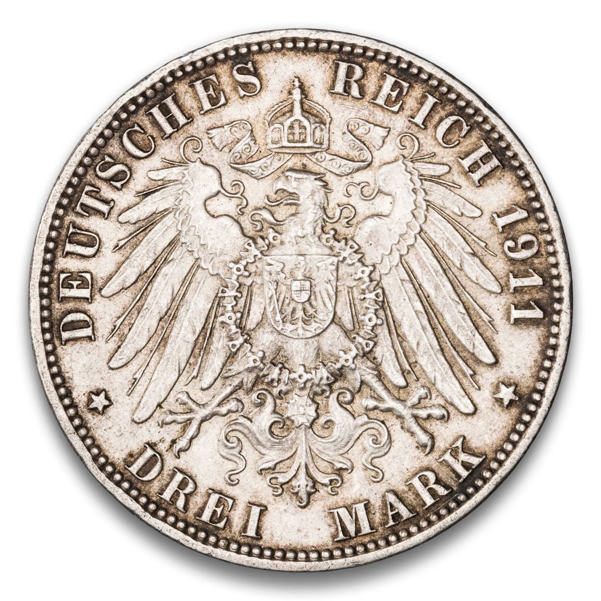 Hamburg - German State Silver 3 Mark 1911 J