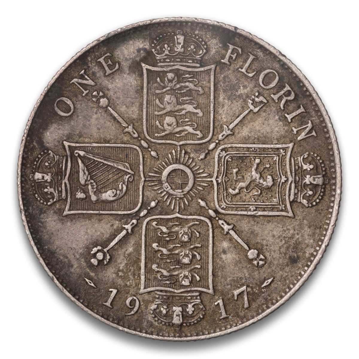 Great Britain Silver 1 Florin 1917