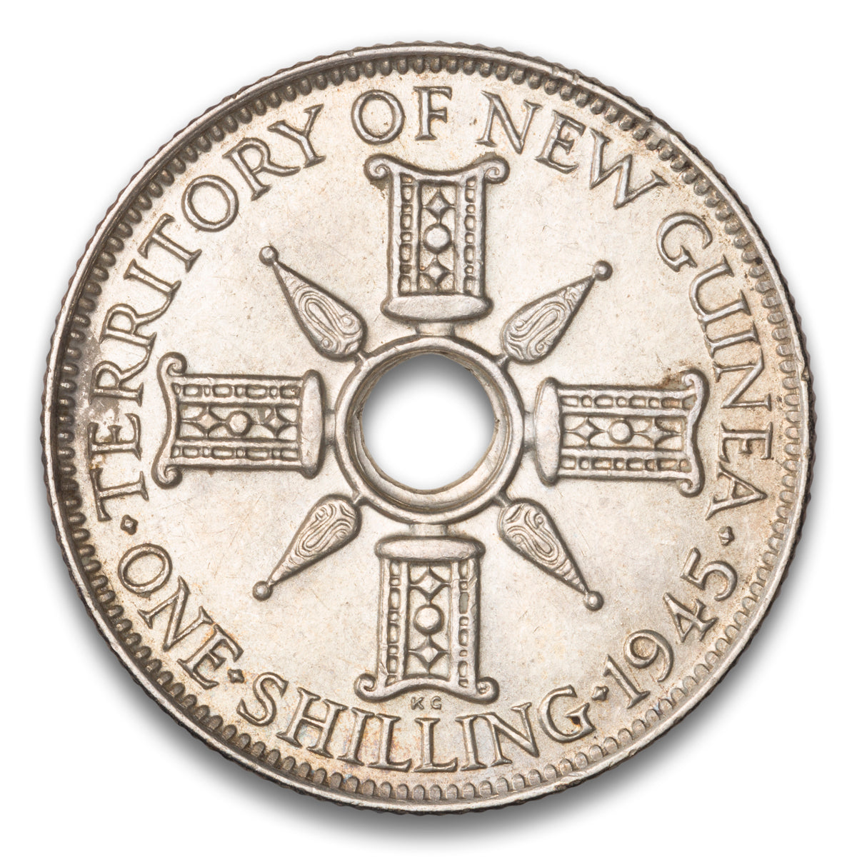 New Guinea Silver 1 shilling 1945