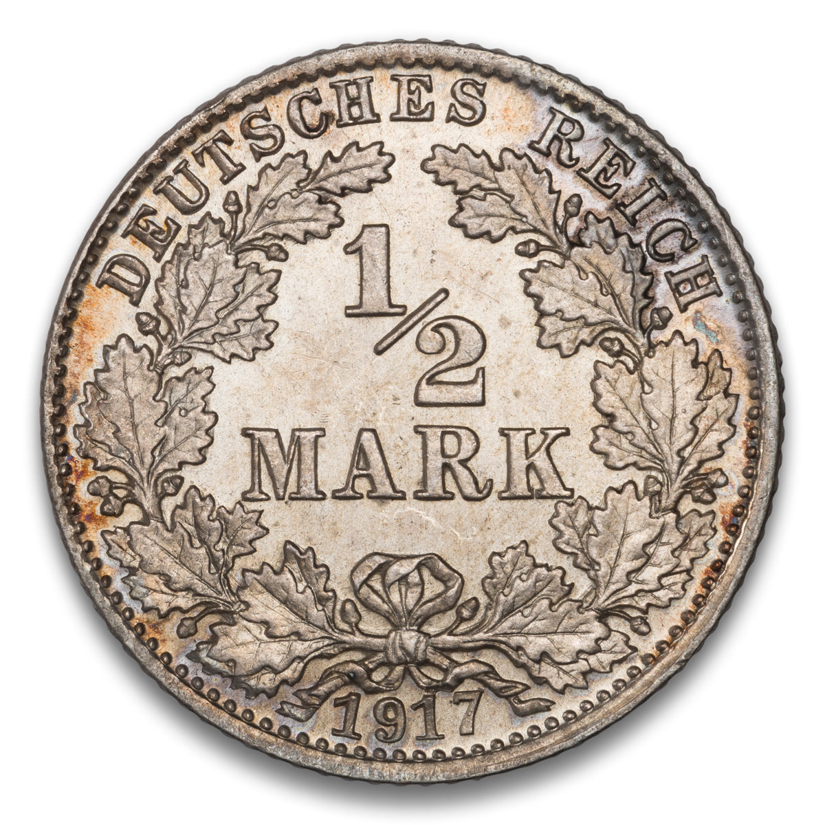 Germany Silver 1/2 Mark 1917 D