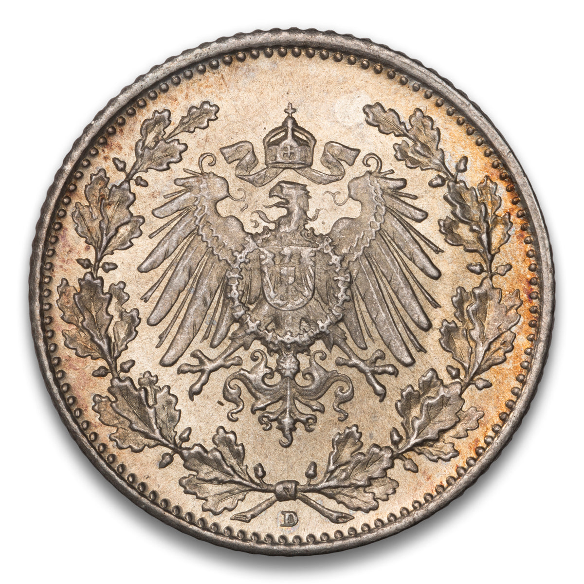 Germany Silver 1/2 Mark 1917 D