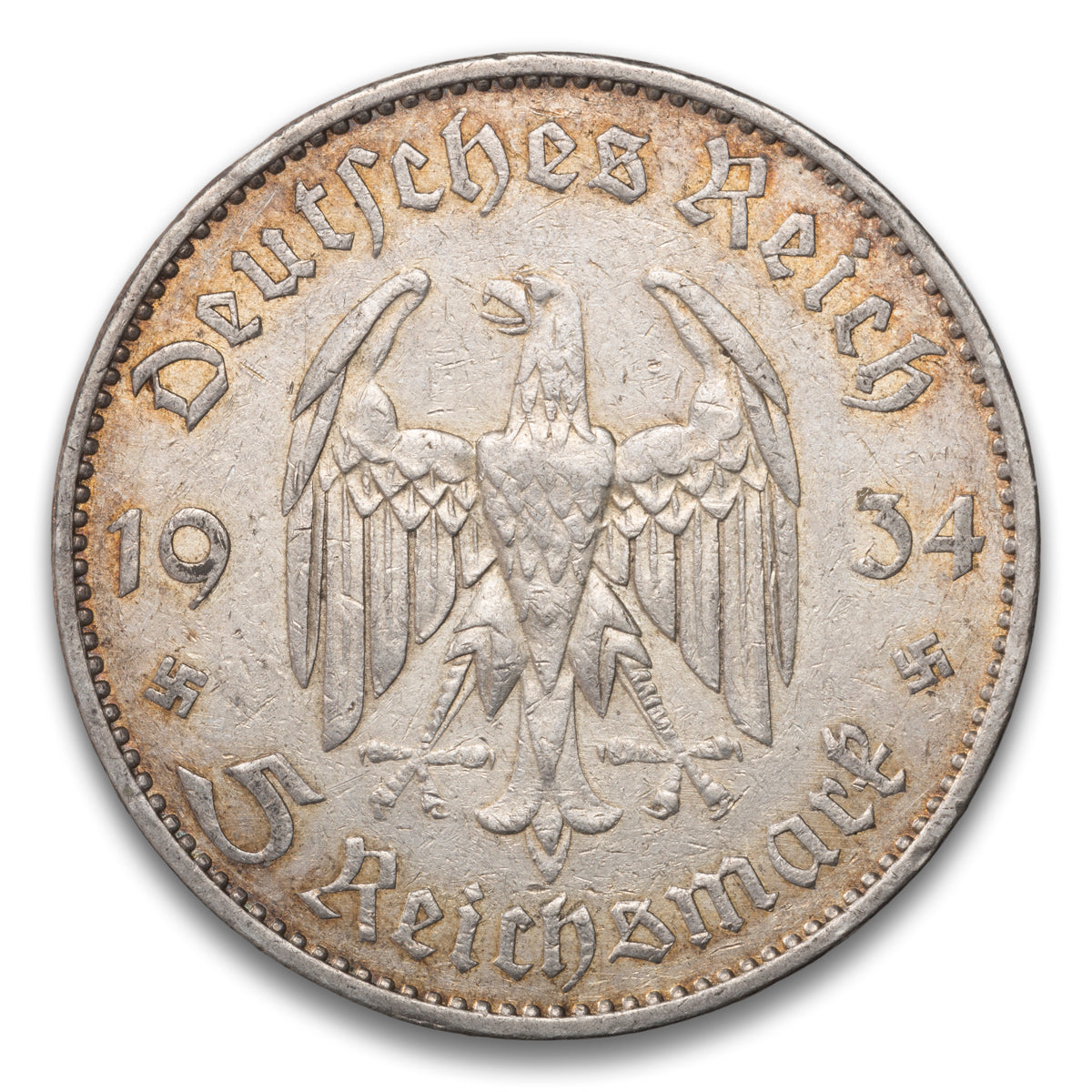 Germany Silver 5 Reichsmark 1934 A