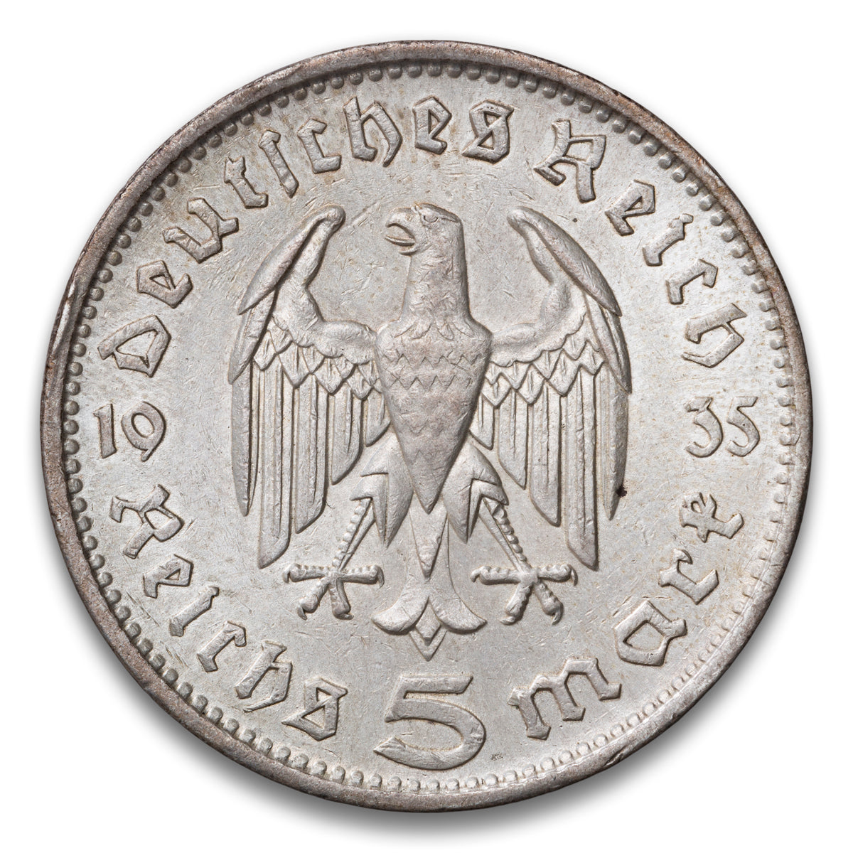 Germany Silver 5 Reichsmark 1935 F