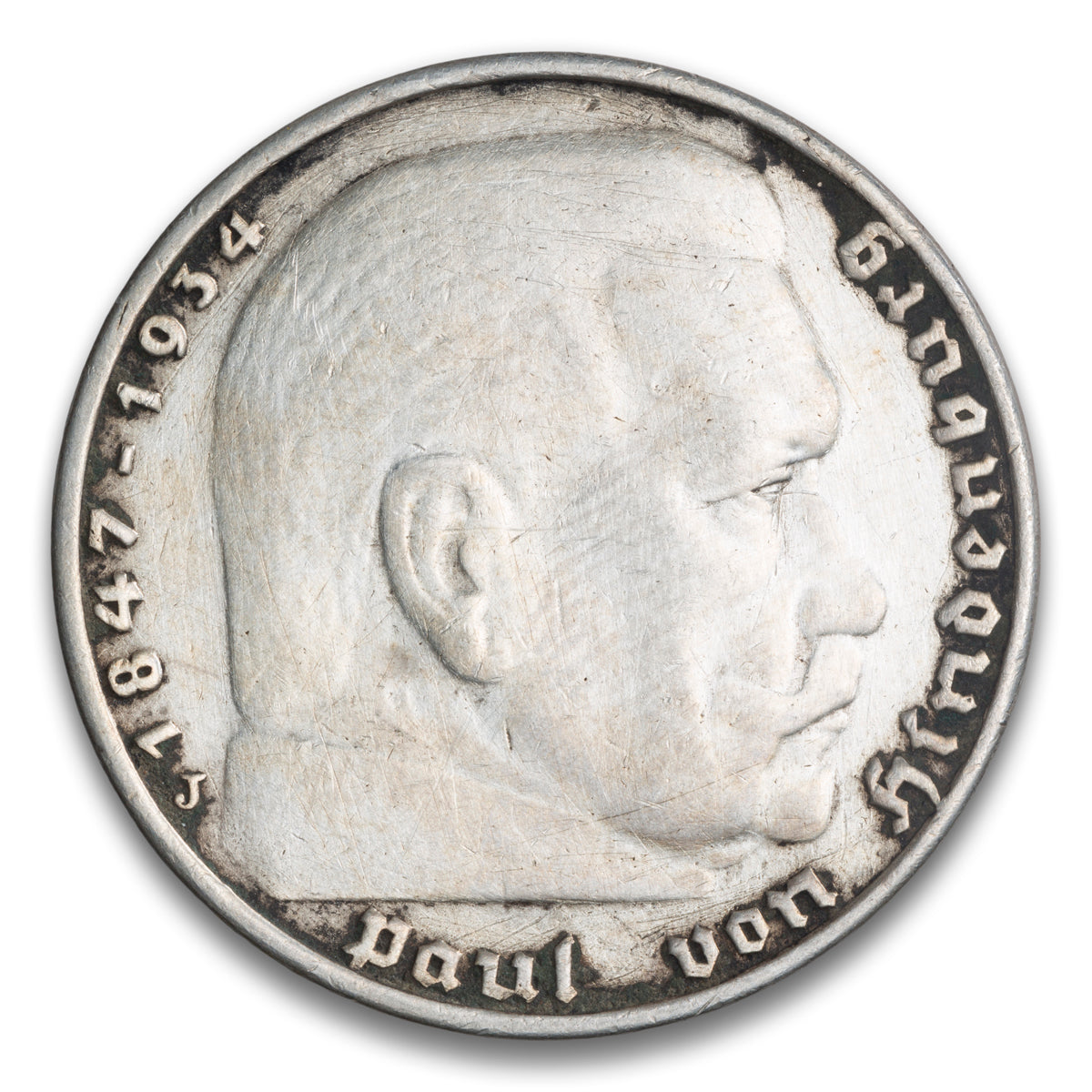 Germany Silver 5 Reichsmark 1936 J