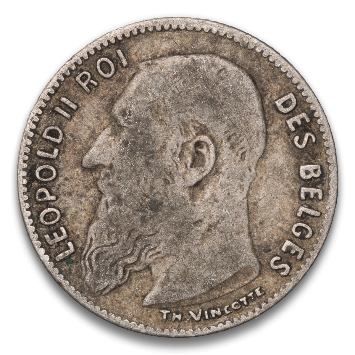Belgium Silver 50 Centimes 1909