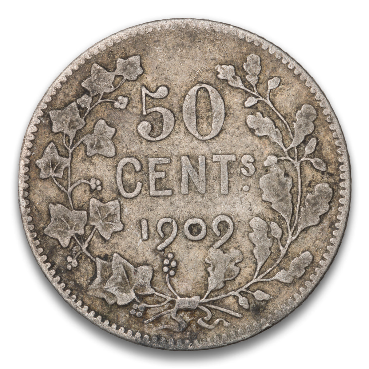 Belgium Silver 50 Centimes 1909
