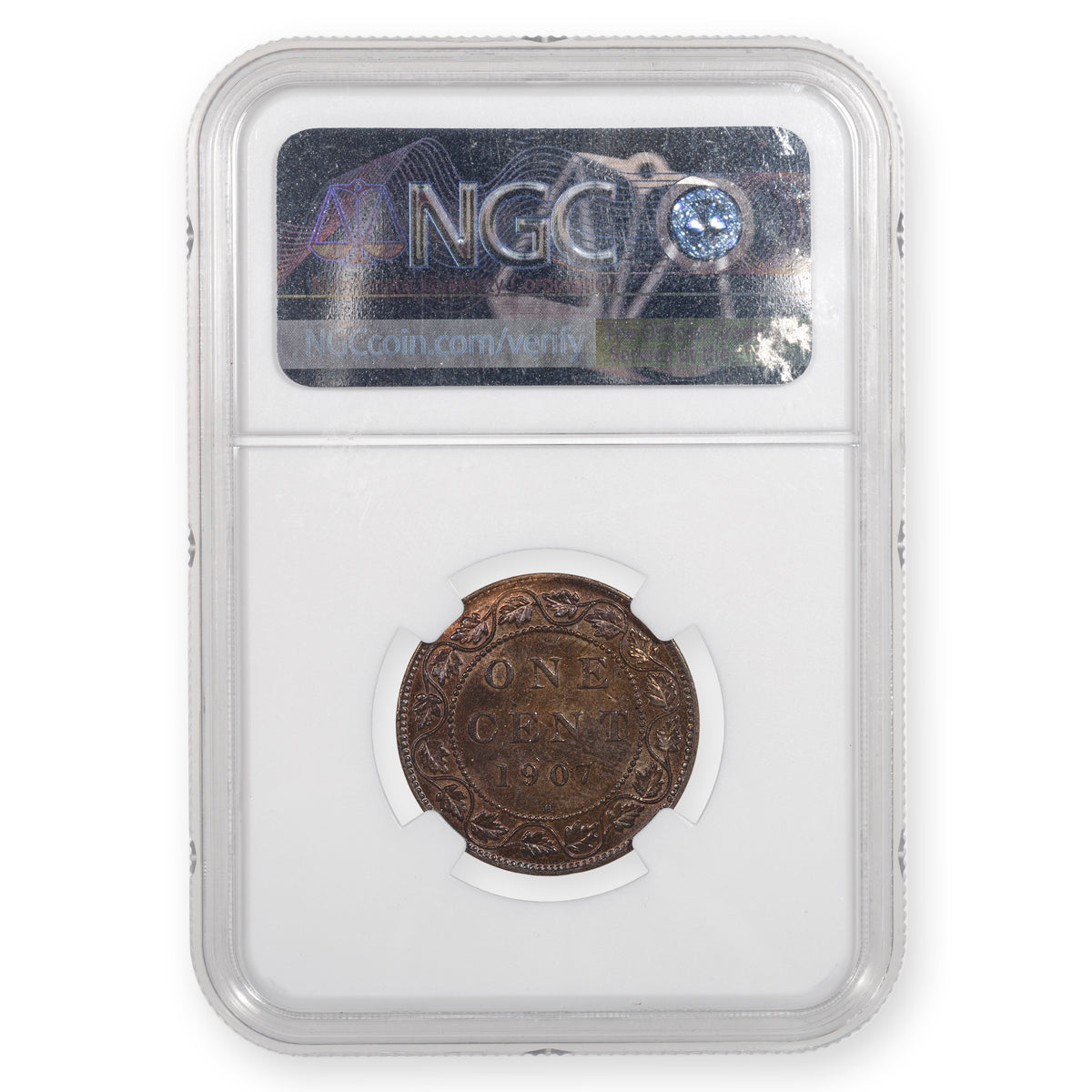 1 Cent 1907H NGC MS-62 BN