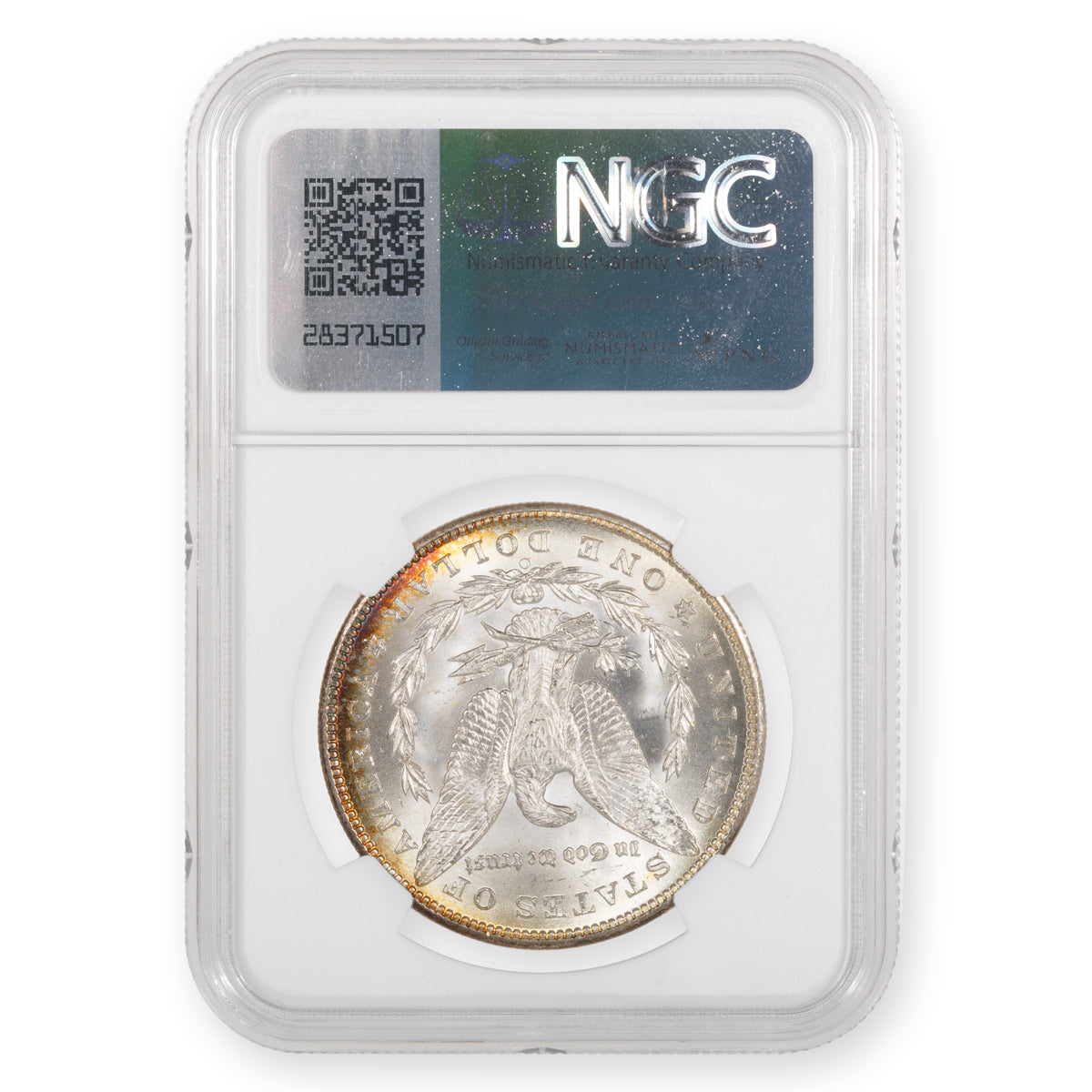 US $1 1898O Morgan Dollar NGC MS-66+ Slab Error on Denomination