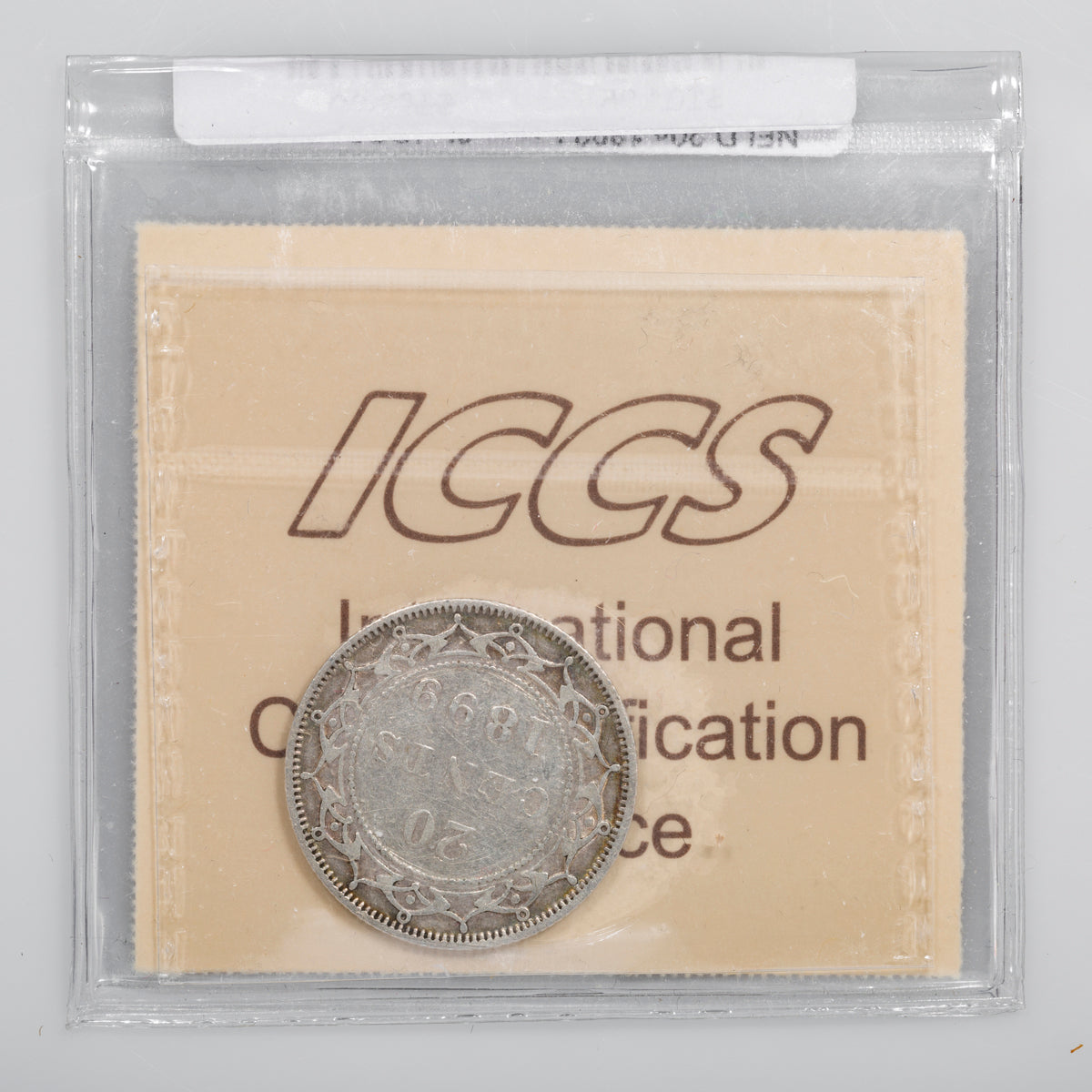NFLD 20 Cent 1899 Large 9's ICCS VF-30