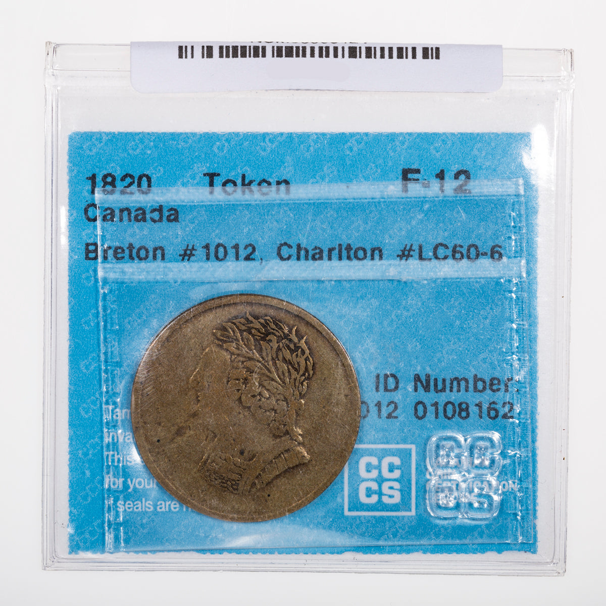 Lower Canada Bust and Harp token Half Penny 1820 F-12