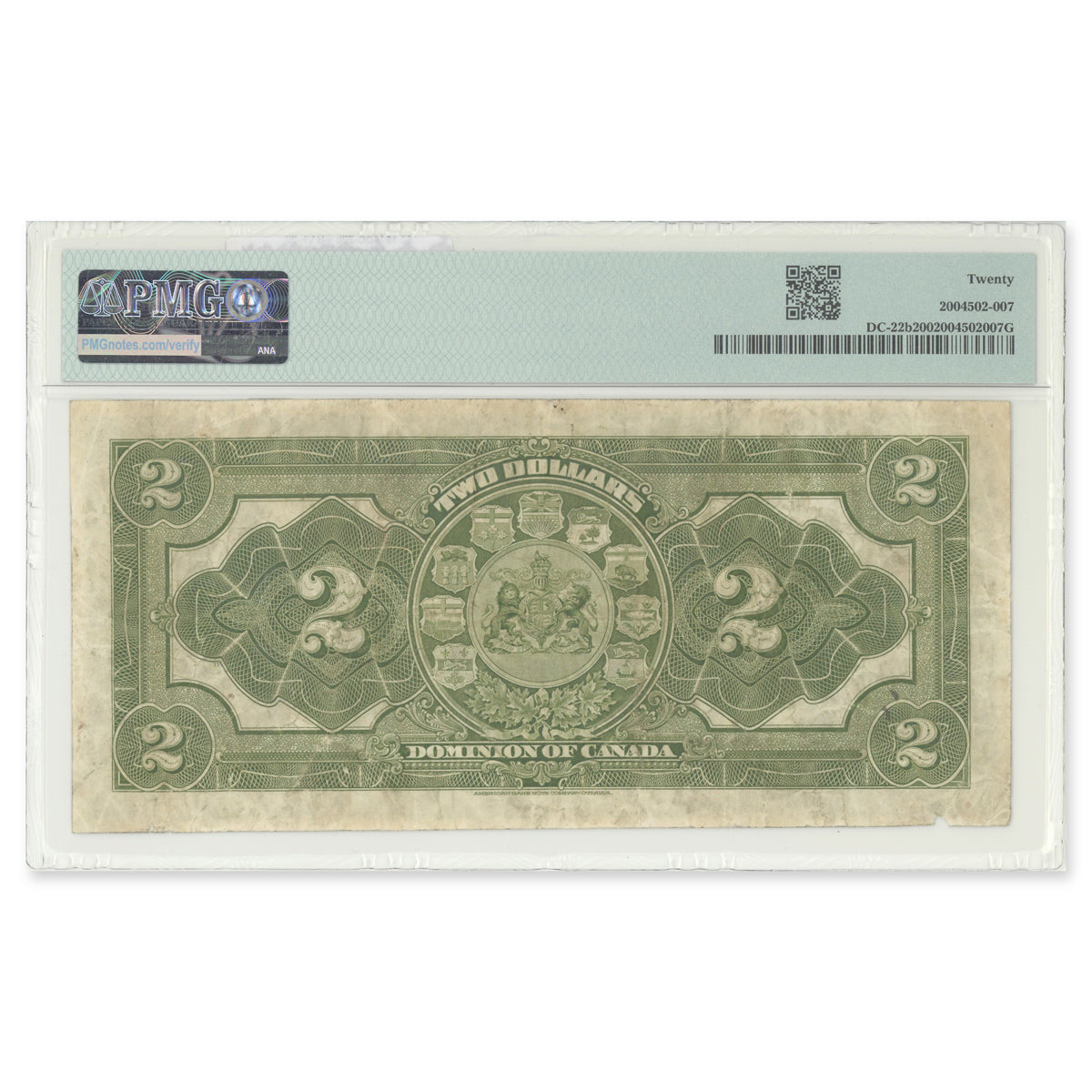 $2 1914 DC-22b various-Boville Prefix L PMG VF-20