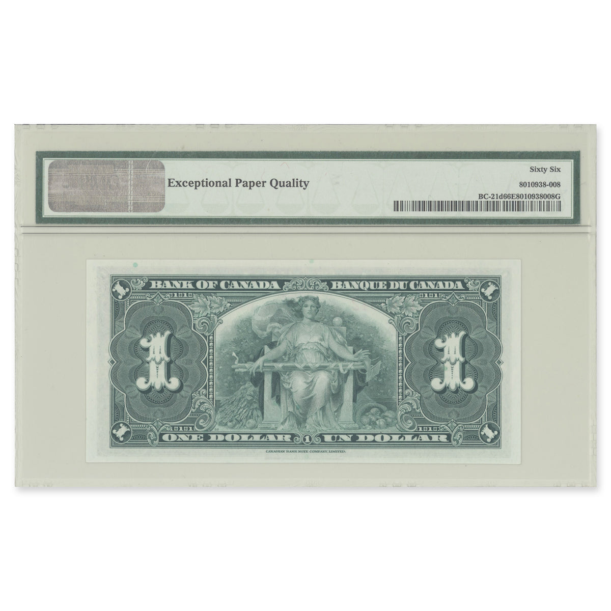 $1 1937 BC-21d Coyne-Towers Prefix H/N PMG GUNC-66 EPQ