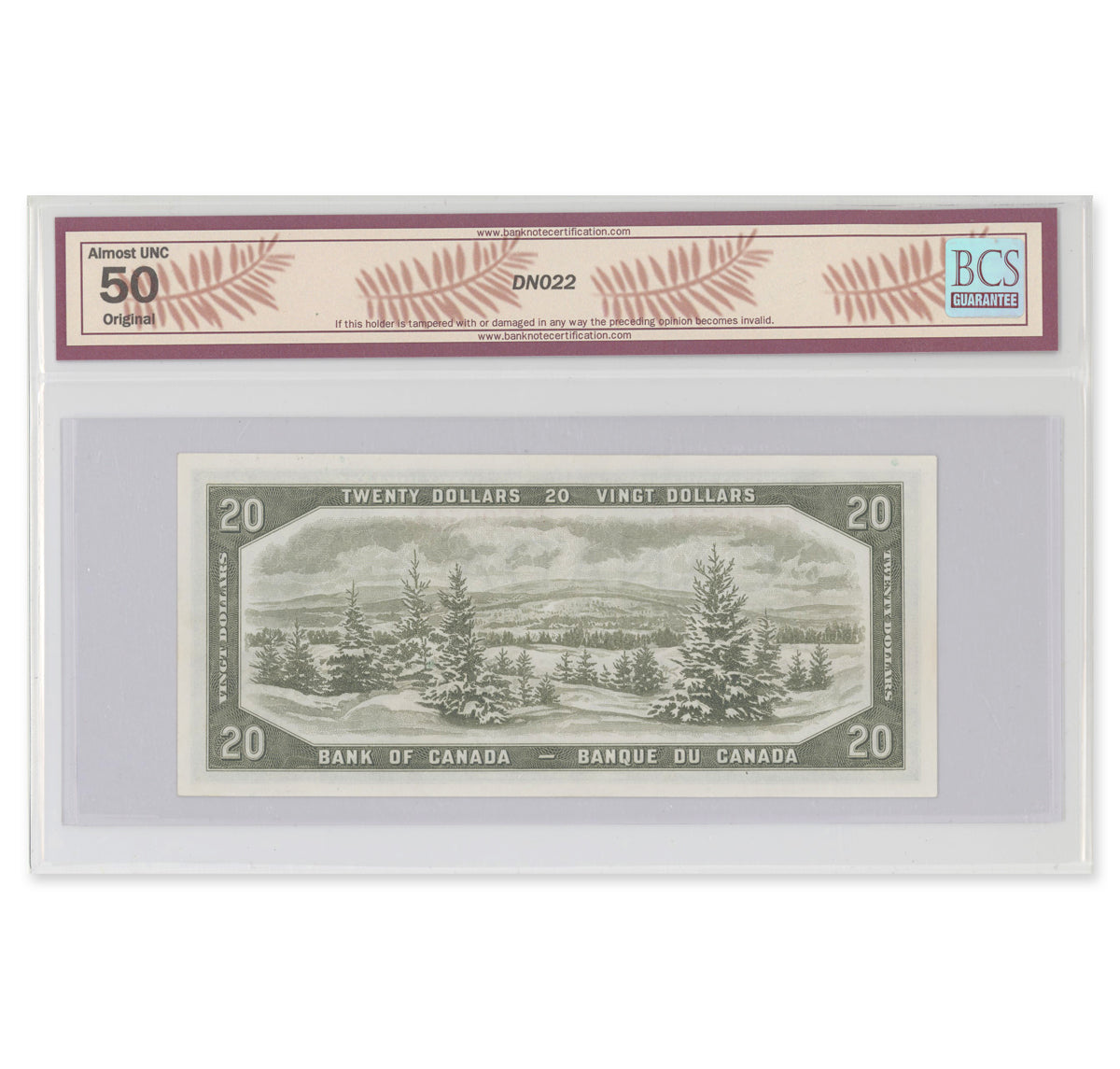 $20 1954 Devil's Face Series BC-33b Beattie-Coyne Prefix D/E BCS AU-50 Original