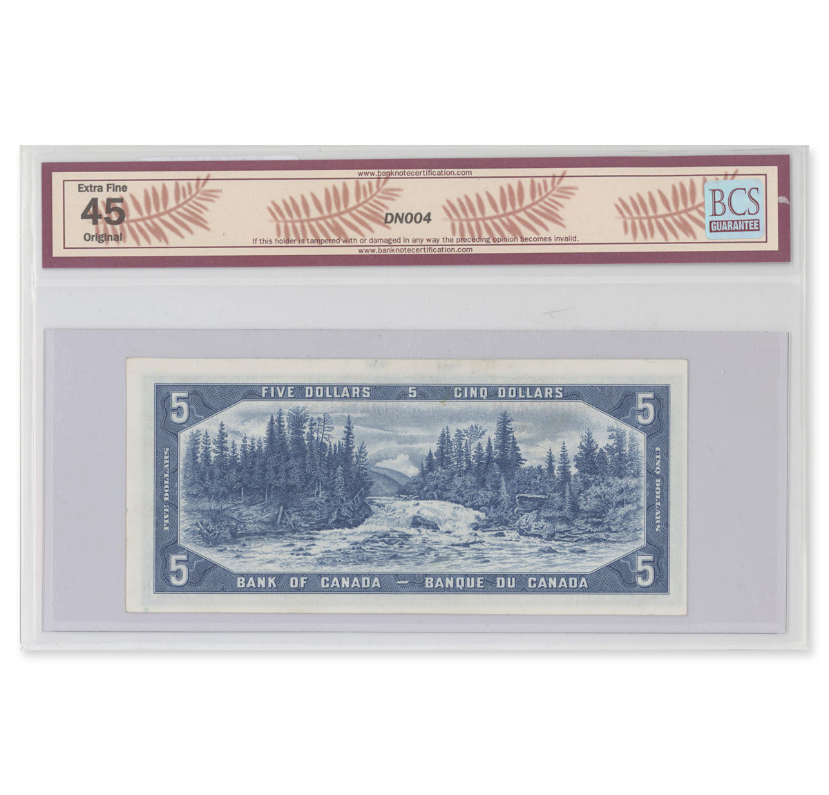 $5 1954 Modified Series BC-39b Beattie-Rasminsky Prefix P/X BCS EF-45 Original