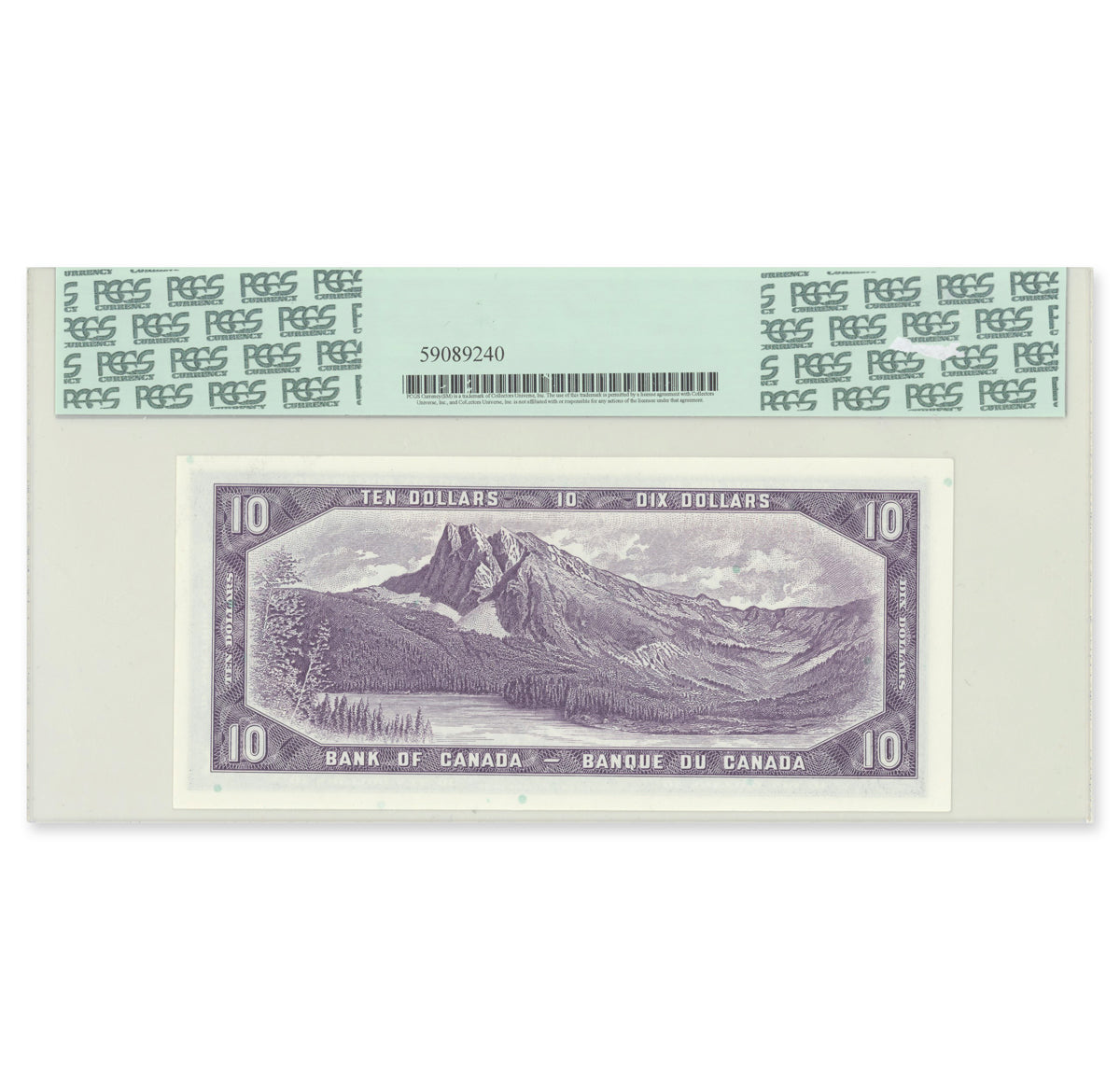 $10 1954 Modified Series BC-40b Beattie-Rasminsky Prefix O/V PCGS CUNC-64 PPQ