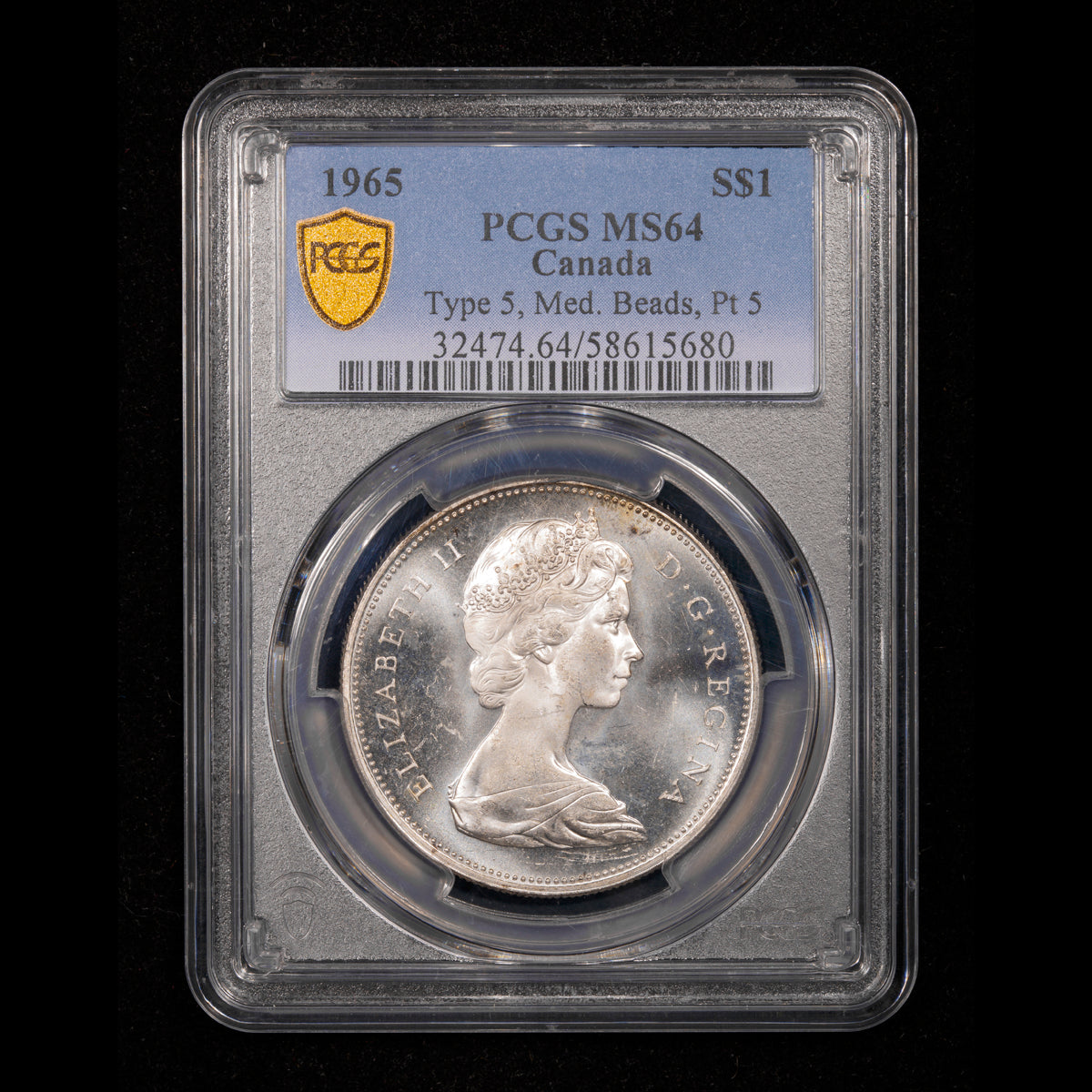 $1 1965 MB P5 T-5 PCGS MS-64