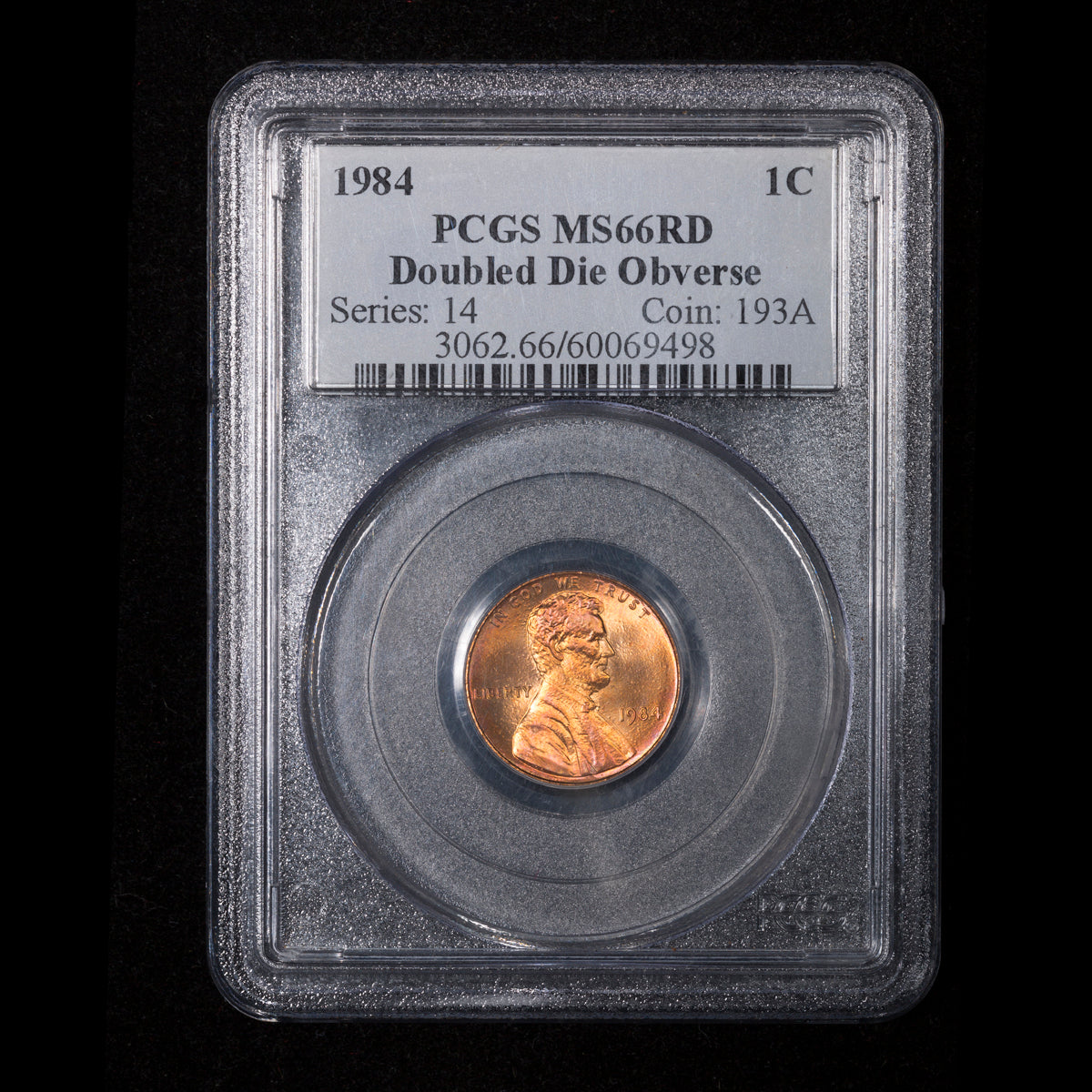 US 1 Cent 1984 Doubled Ear PCGS MS-66 RD