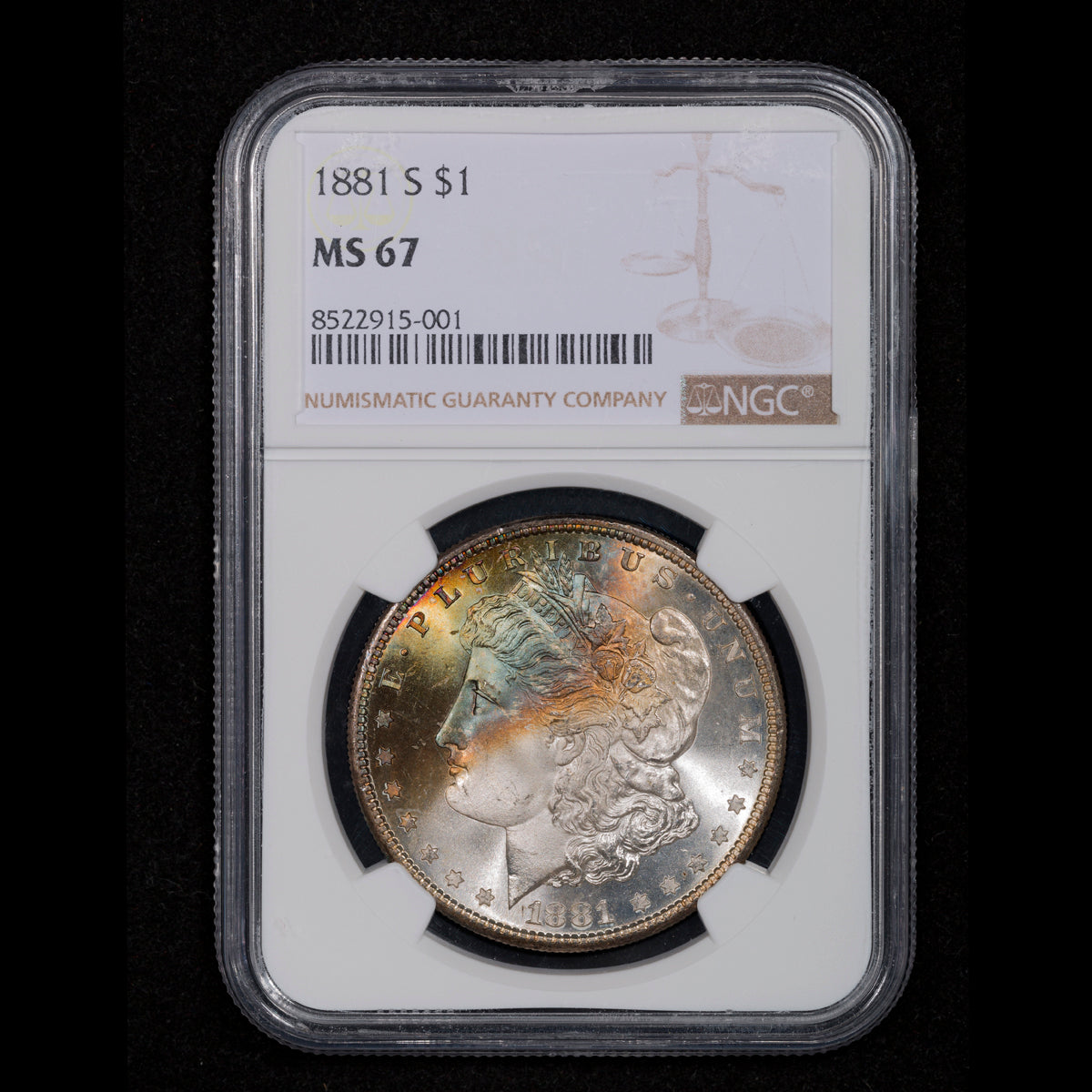 US $1 1881S NGC MS-67
