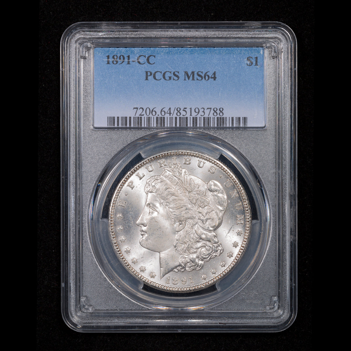 US $1 1891CC PCGS MS-64